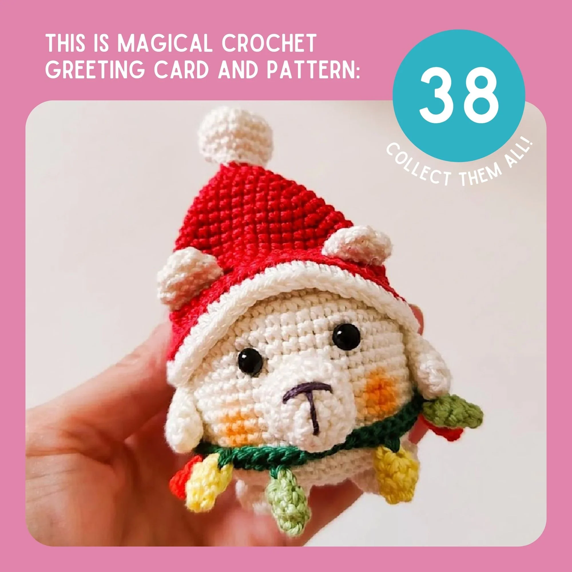 Polar Bear Crochet Pattern & Matching Card: "Beary Christmas" - Image 9