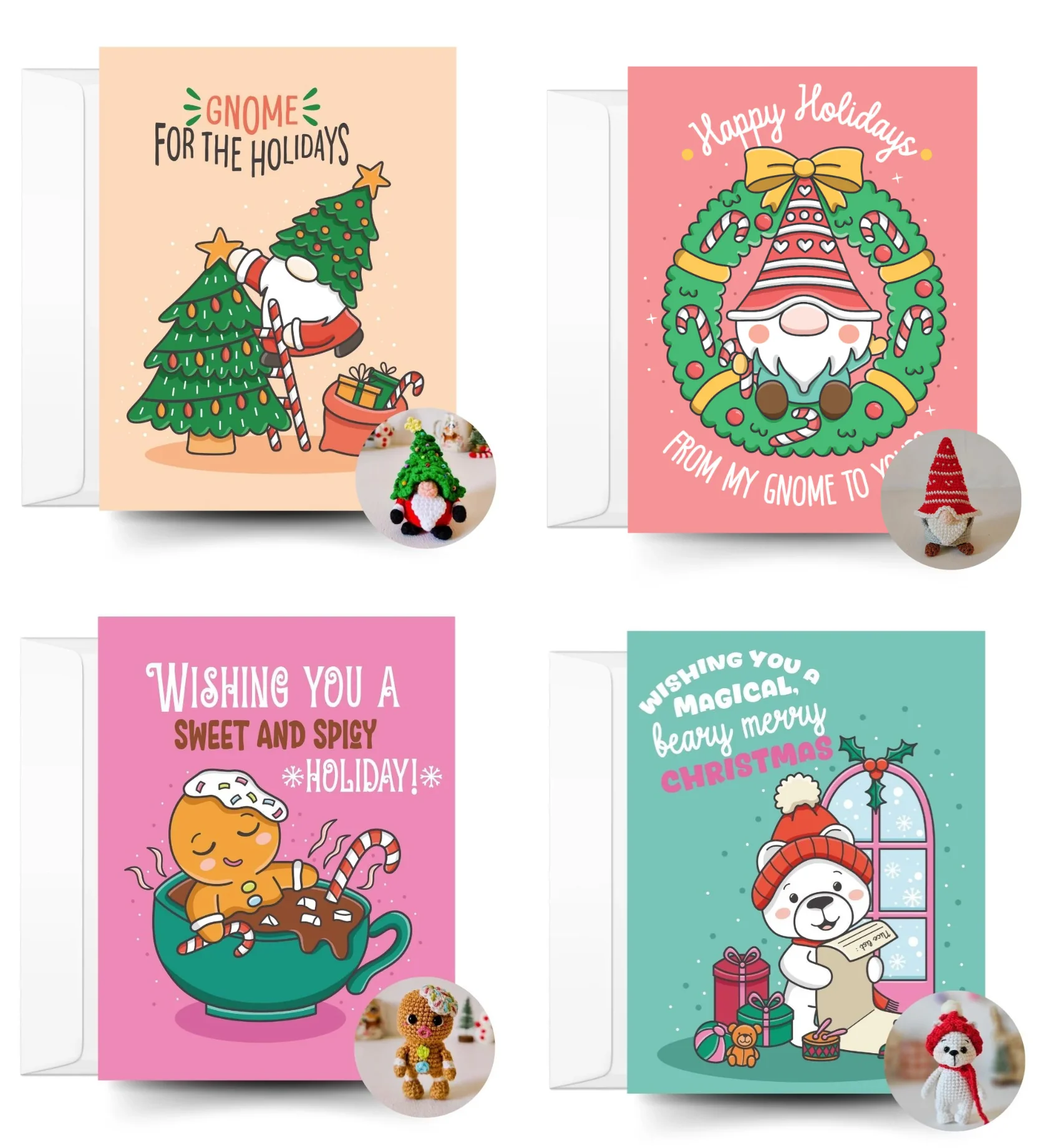 Gnome Claus Crochet Pattern & Matching Card: "Gnome For The Holidays" - Image 10