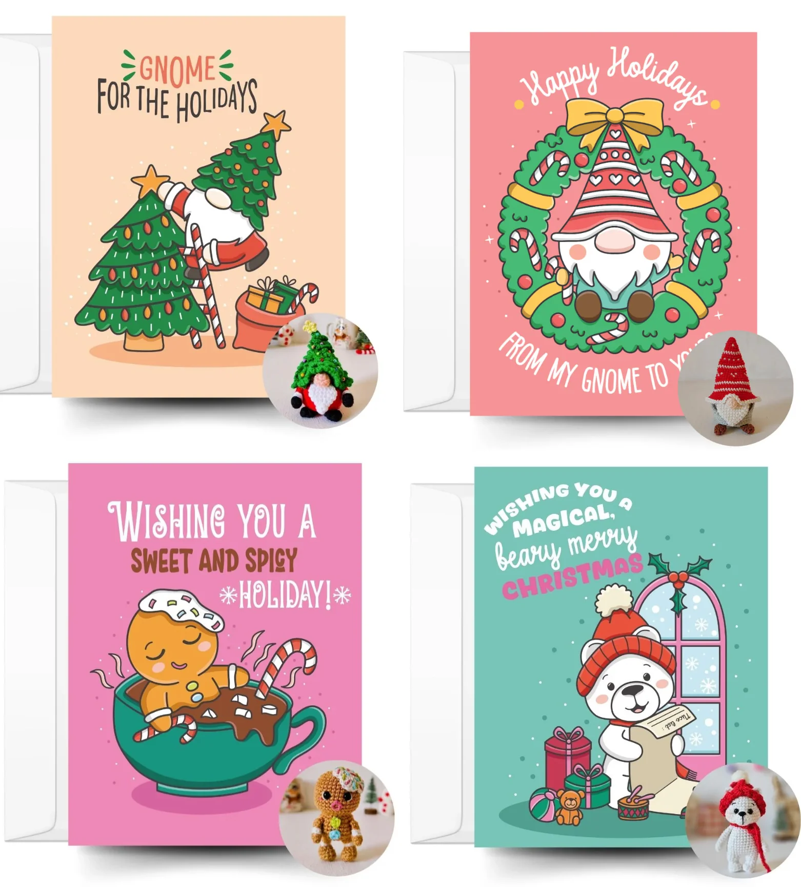 Gnome Claus Crochet Pattern & Matching Card: "Gnome For The Holidays" - Image 11