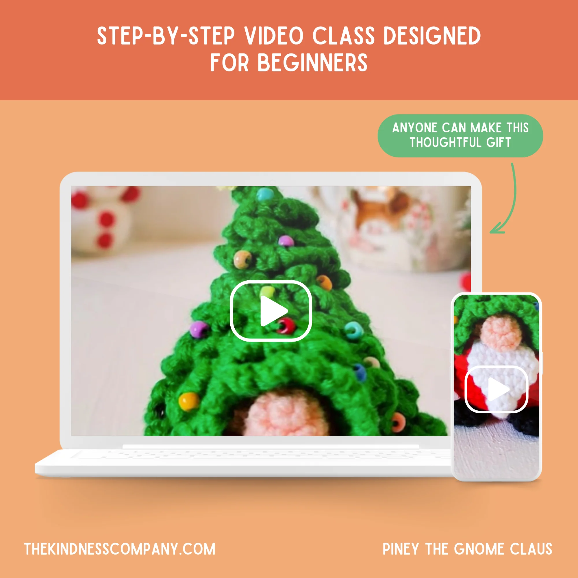 Gnome Claus Crochet Pattern & Matching Card: "Gnome For The Holidays" - Image 8