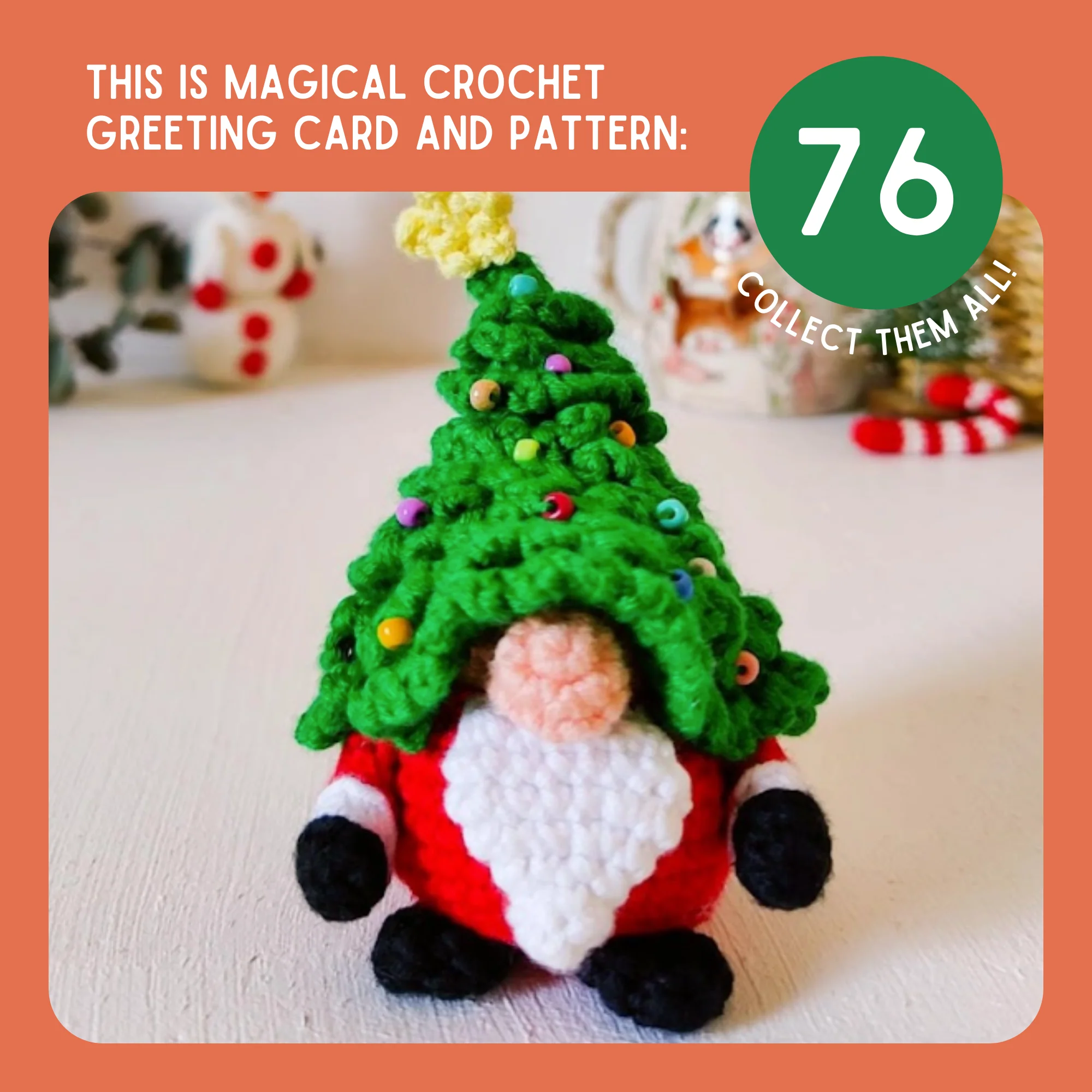 Gnome Claus Crochet Pattern & Matching Card: "Gnome For The Holidays" - Image 9