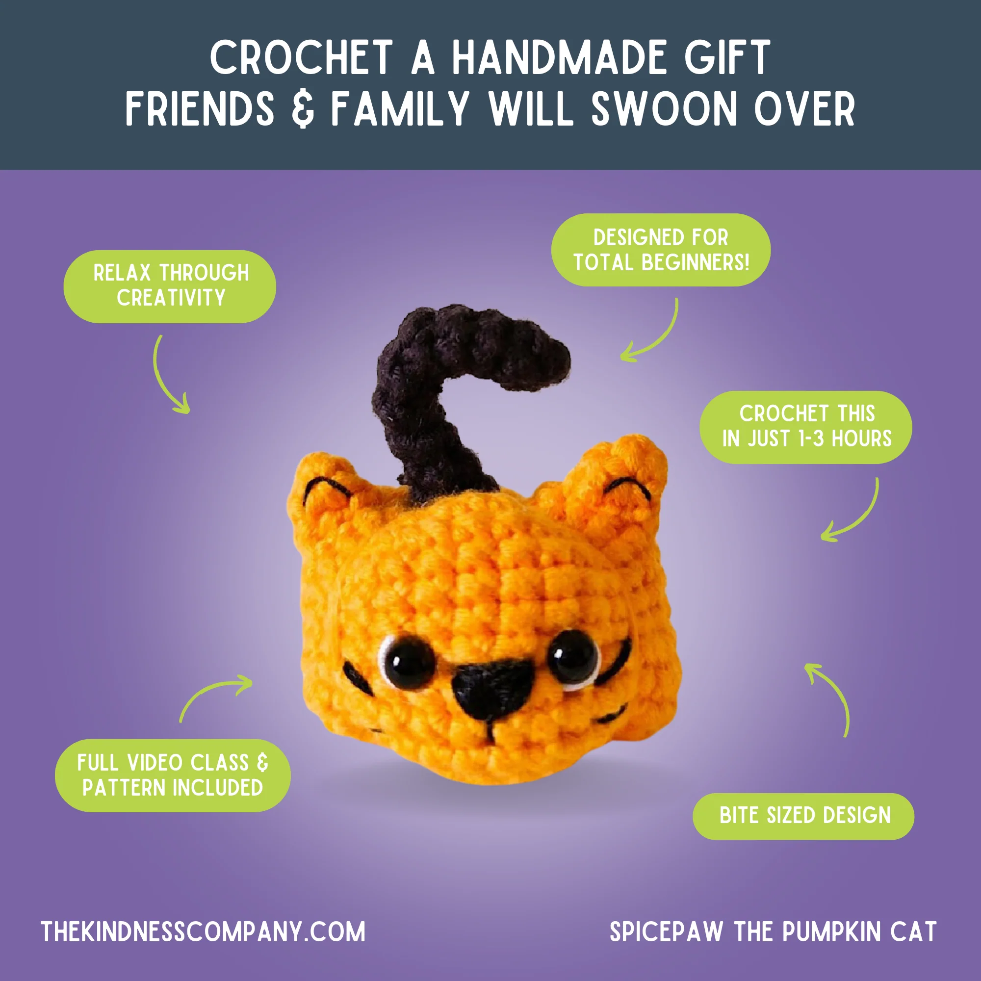 Pumpkin Cat Crochet Pattern & Matching Card: "Halloween" - Image 4