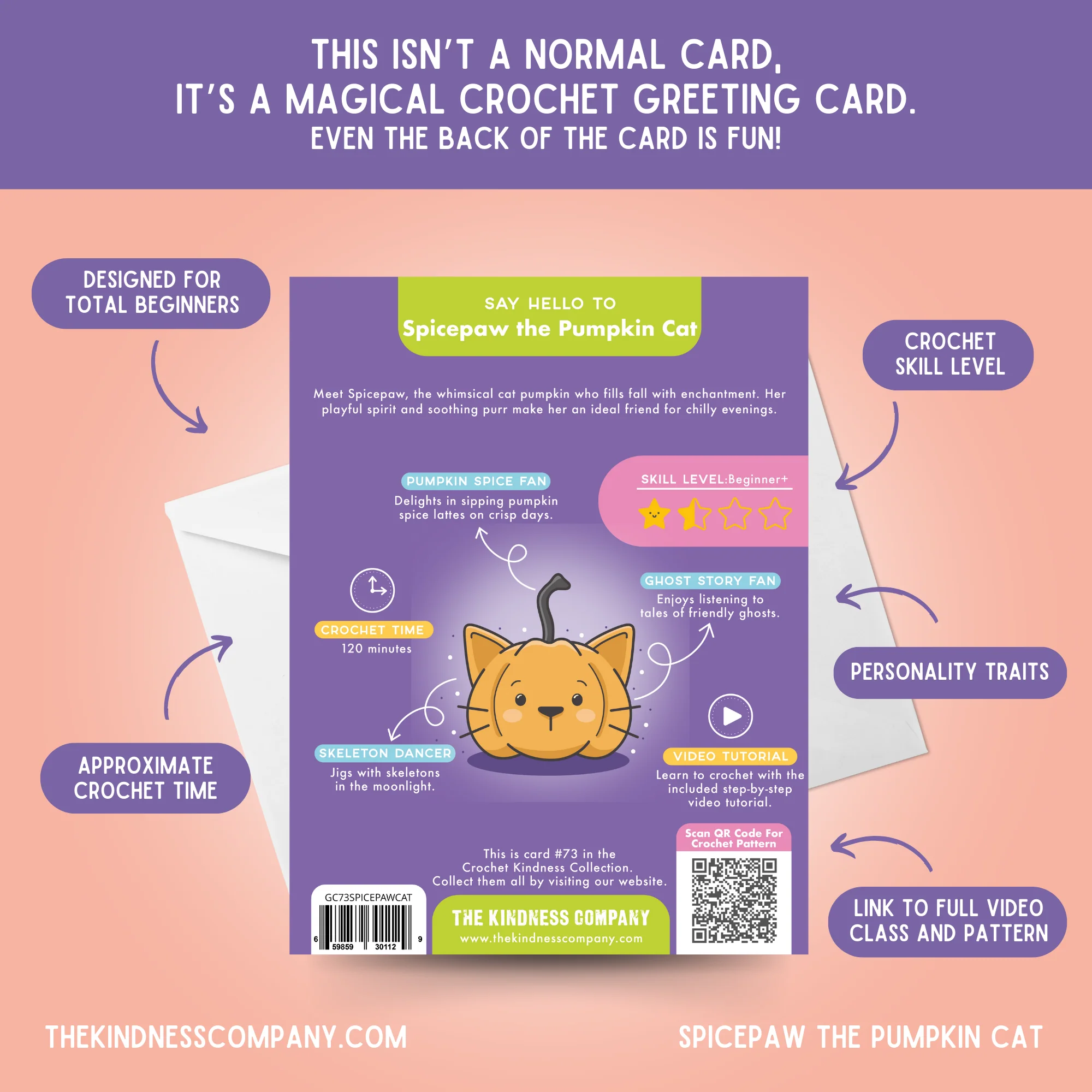 Pumpkin Cat Crochet Pattern & Matching Card: "Halloween" - Image 7