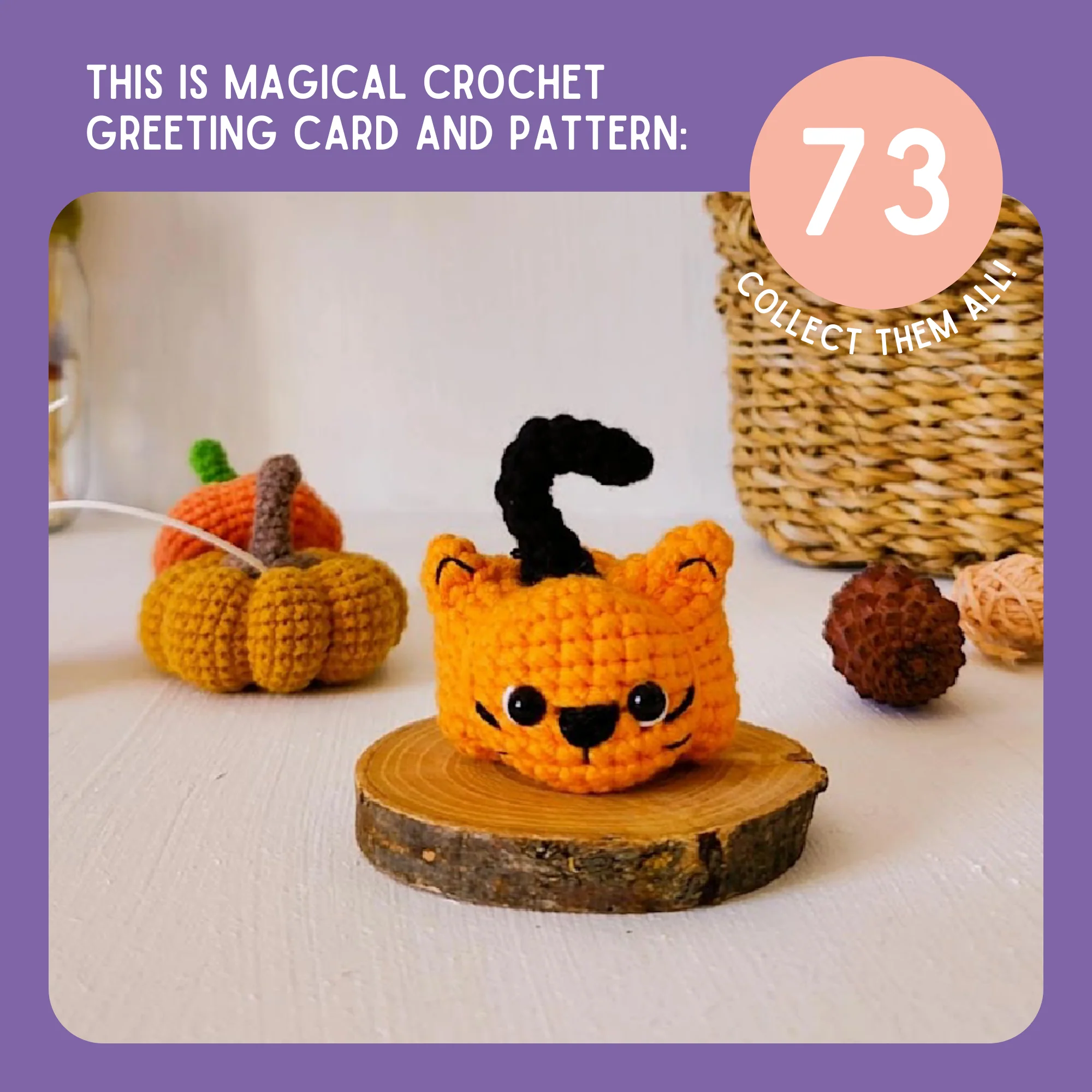 Pumpkin Cat Crochet Pattern & Matching Card: "Halloween" - Image 9