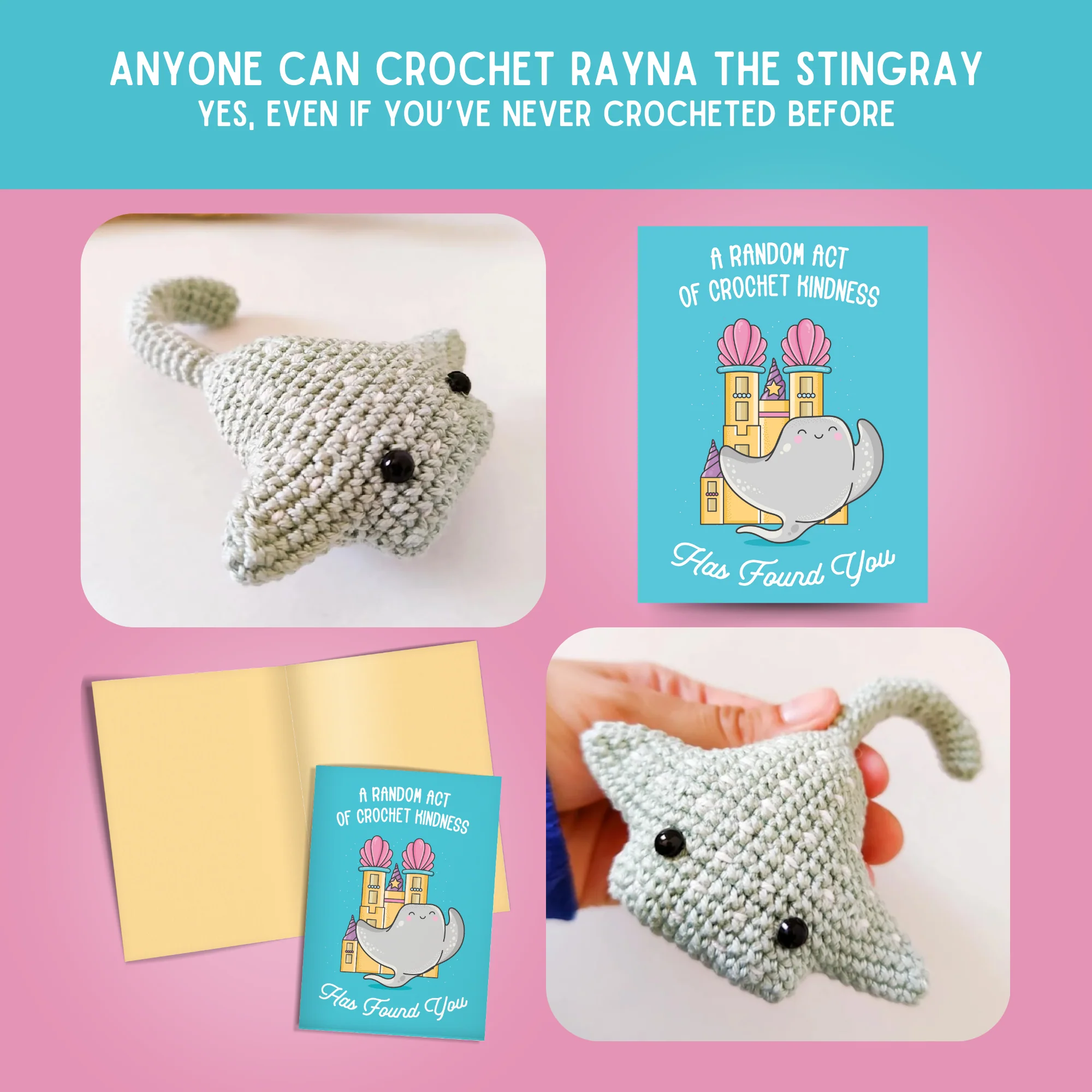 (Limit 1 Per Customer Please) Rayna The Stingray Crochet Pattern & Matching Greeting Card: Get 1 Free - Image 7
