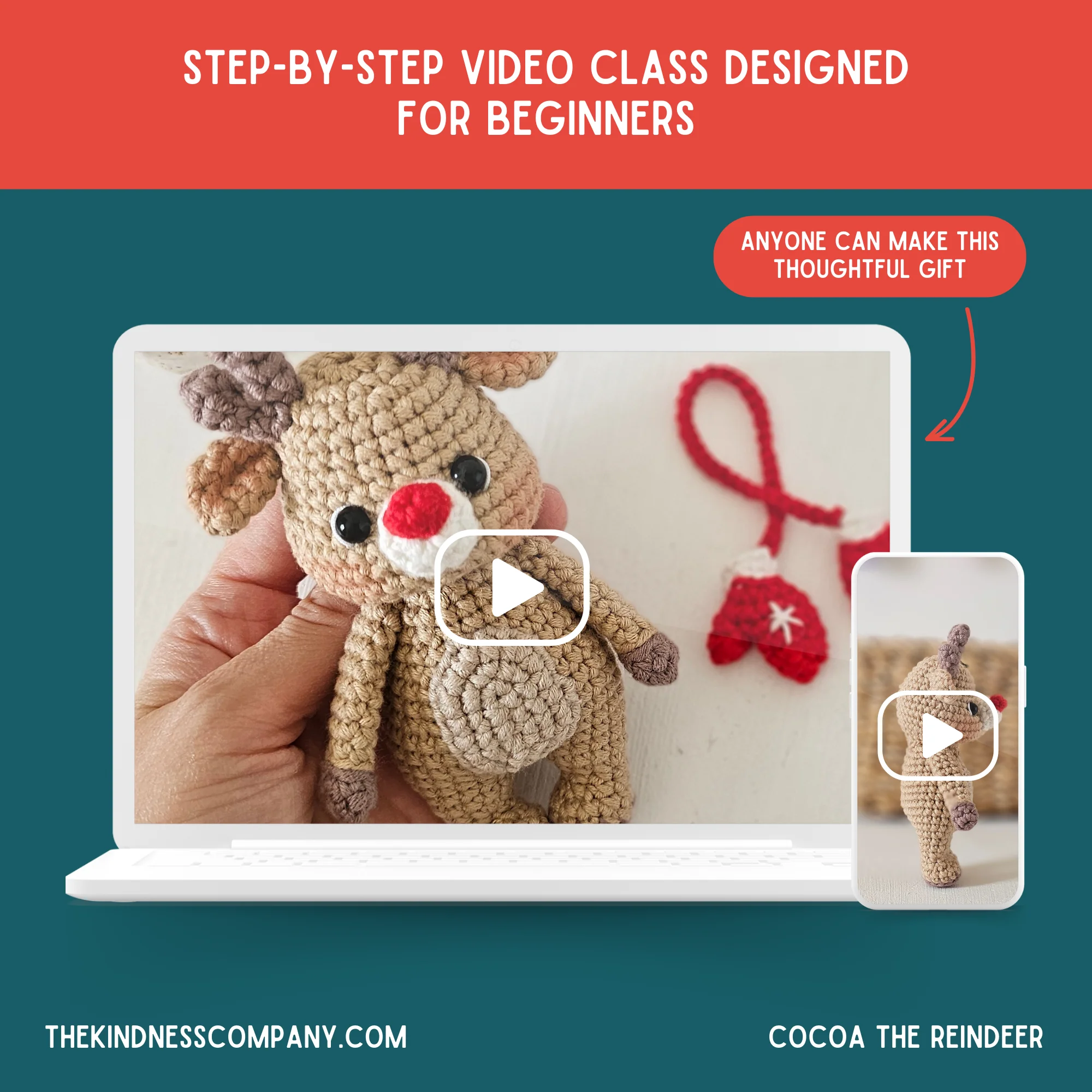 Reindeer Crochet Pattern & Matching Card: "Happy New Deer" - Image 13