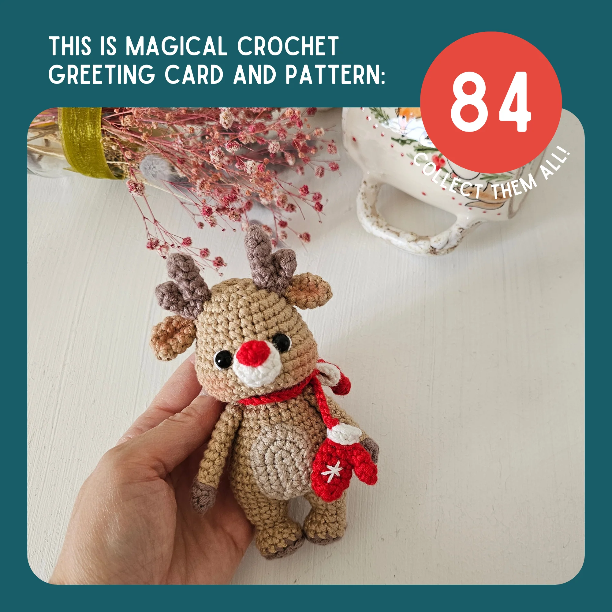 Reindeer Crochet Pattern & Matching Card: "Happy New Deer" - Image 14