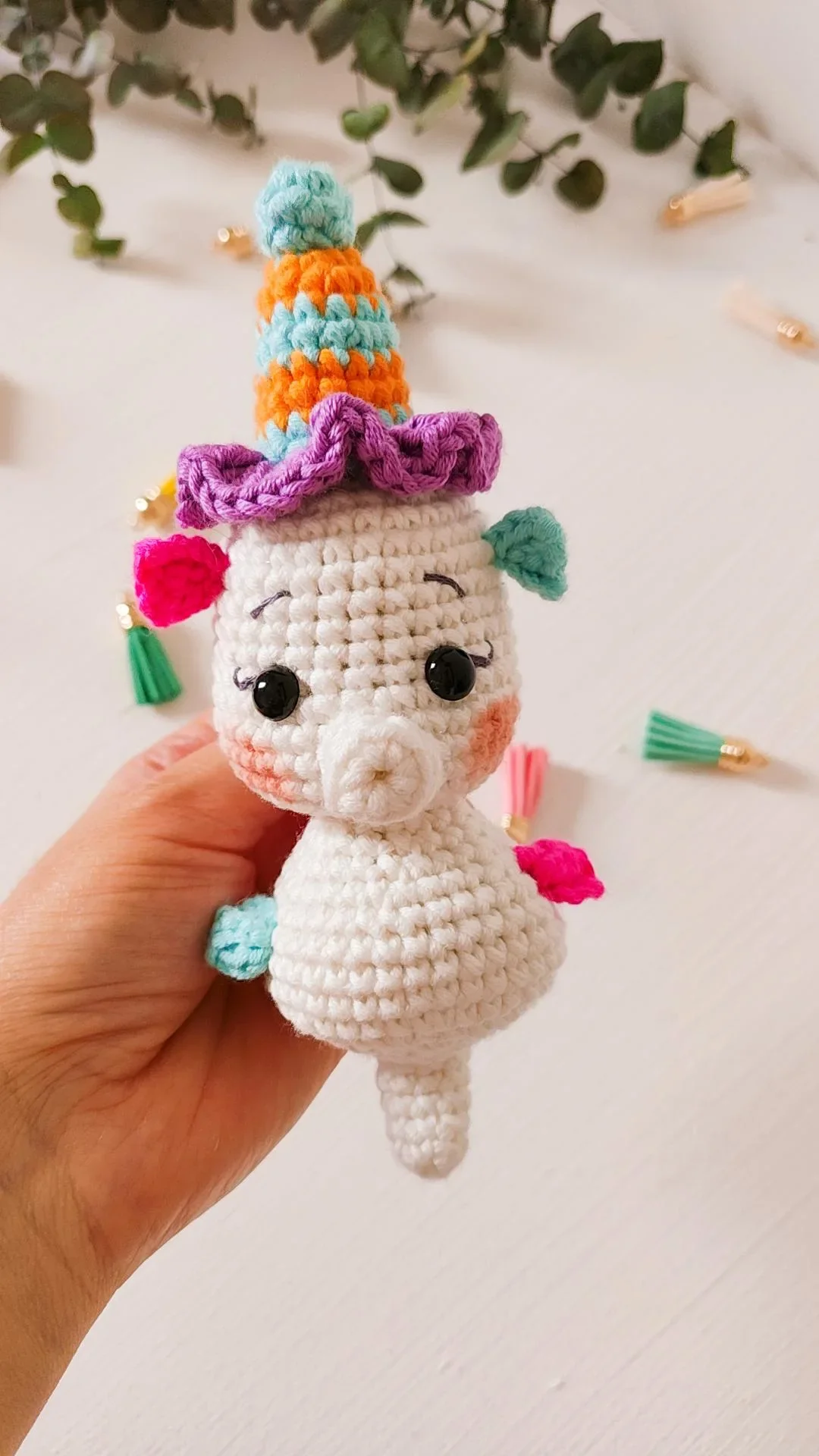 Seahorse Crochet Pattern & Matching Card: "Birthday Bash" - Image 11