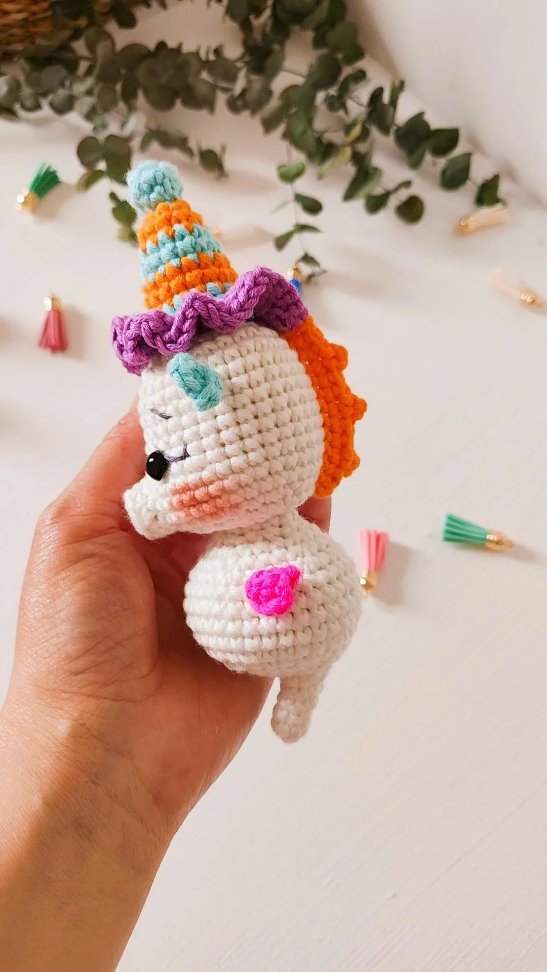 Seahorse Crochet Pattern & Matching Card: "Birthday Bash" - Image 9