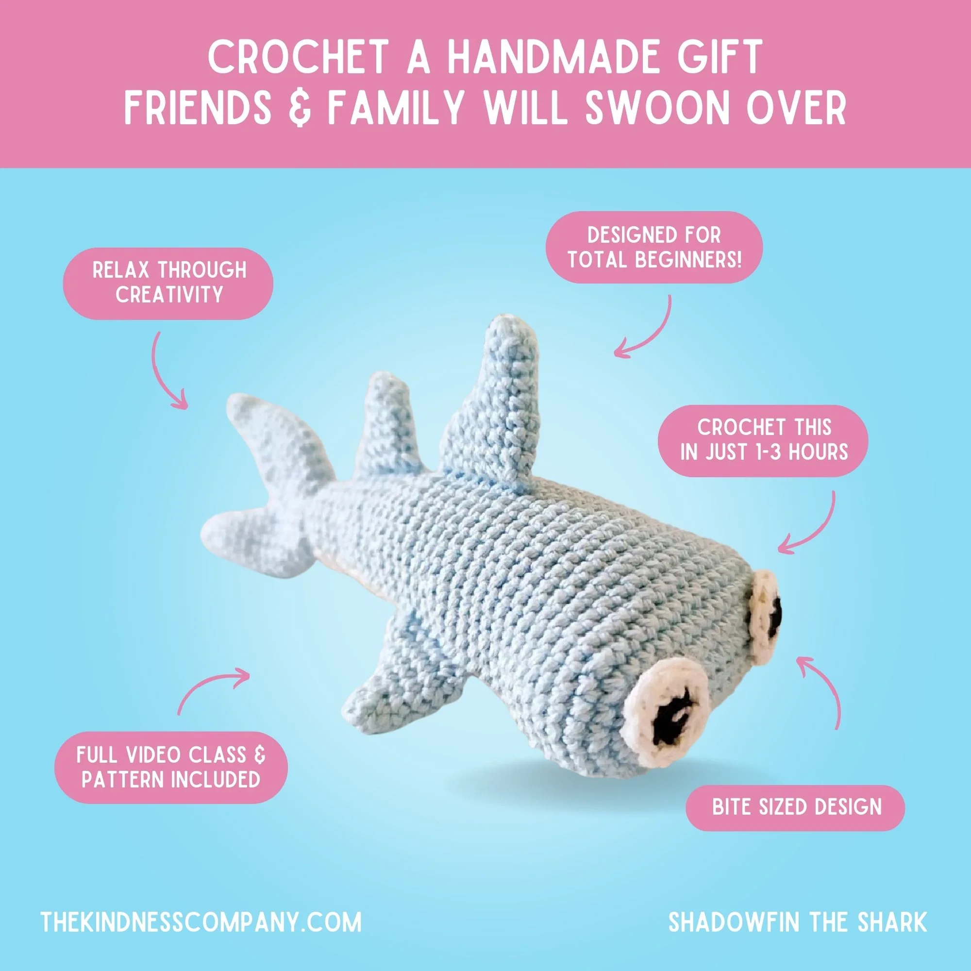 Shark Crochet Pattern & Matching Card: "Baby Congratulations" - Image 13