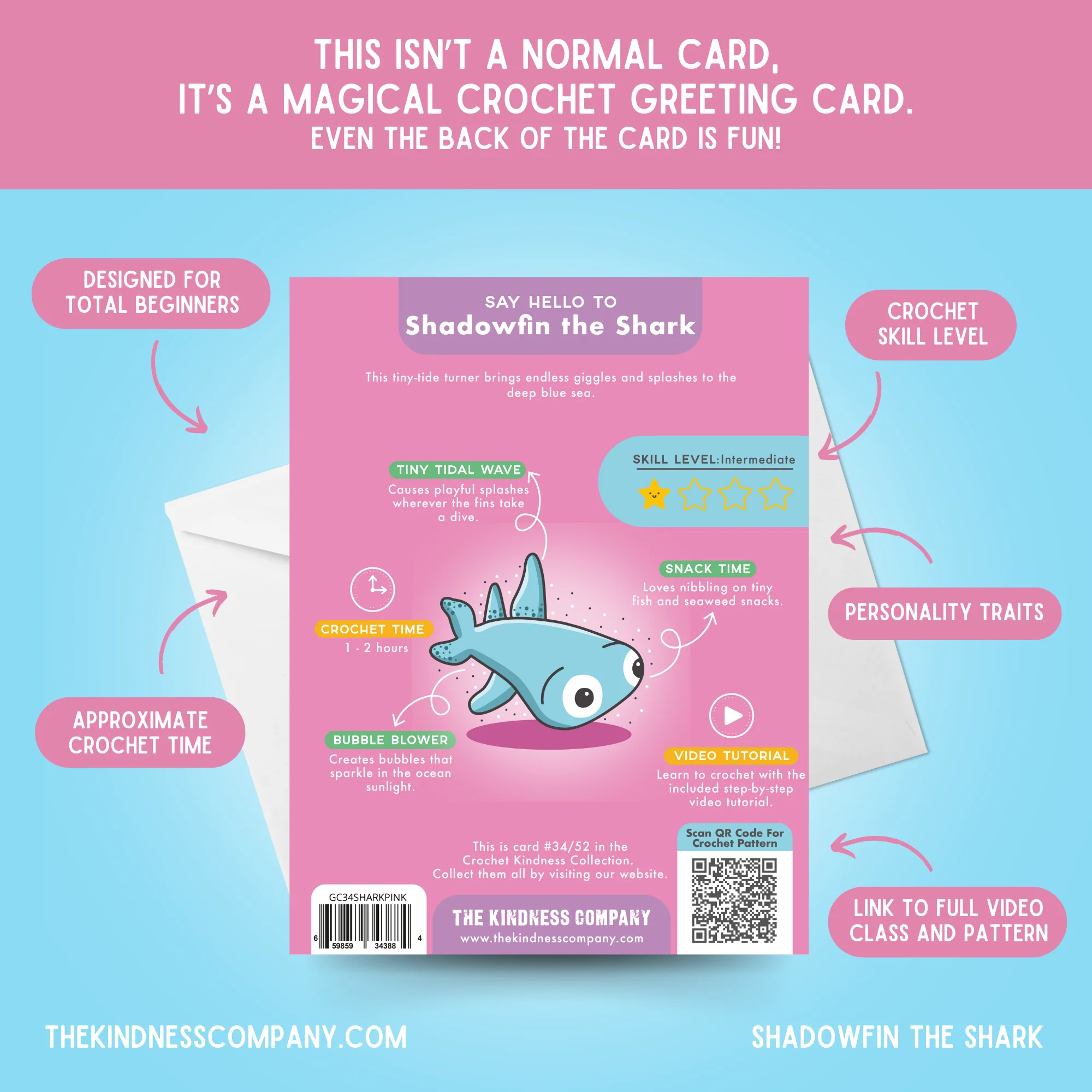 Shark Crochet Pattern & Matching Card: "Baby Congratulations" - Image 16