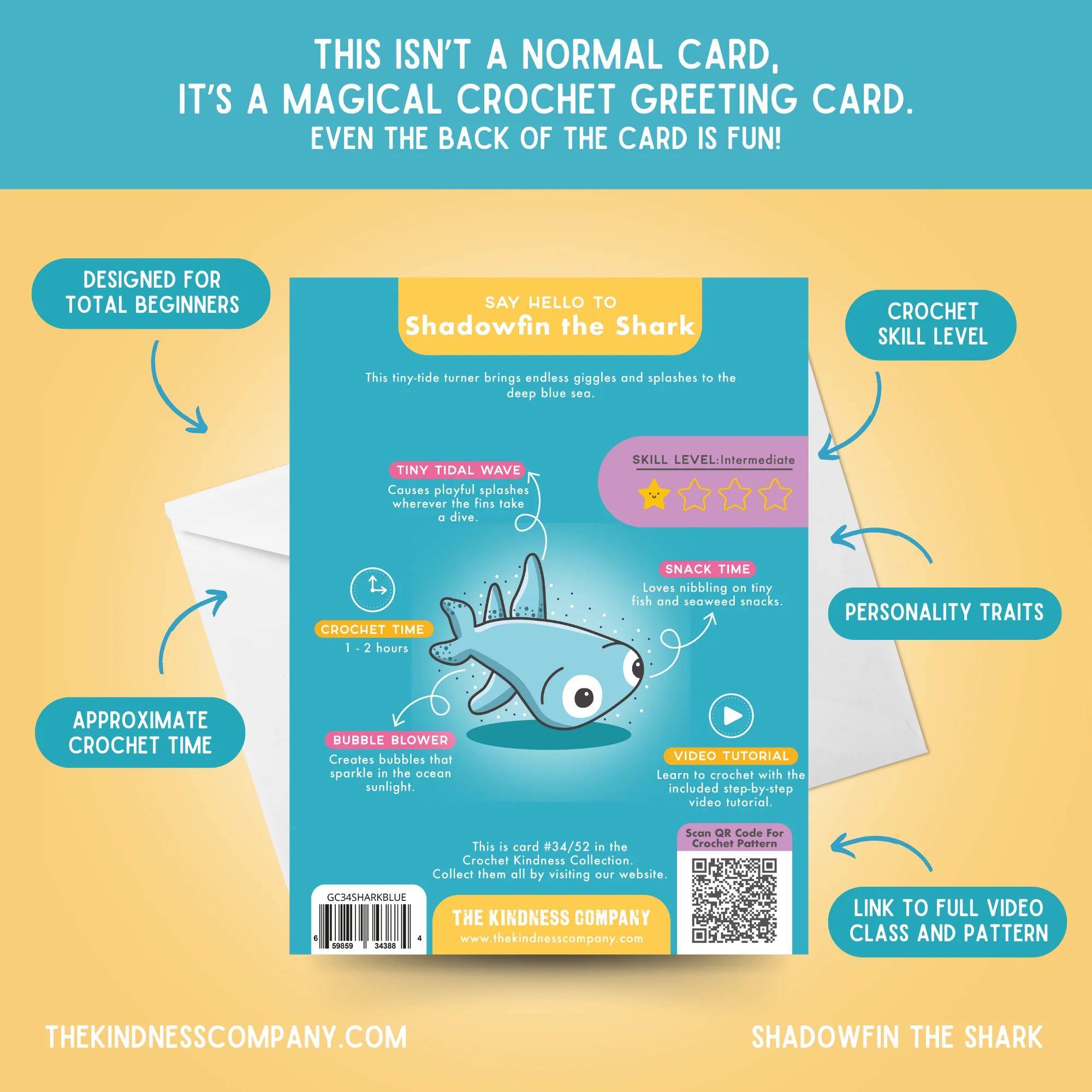 Shark Crochet Pattern & Matching Card: "Baby Congratulations" - Image 7