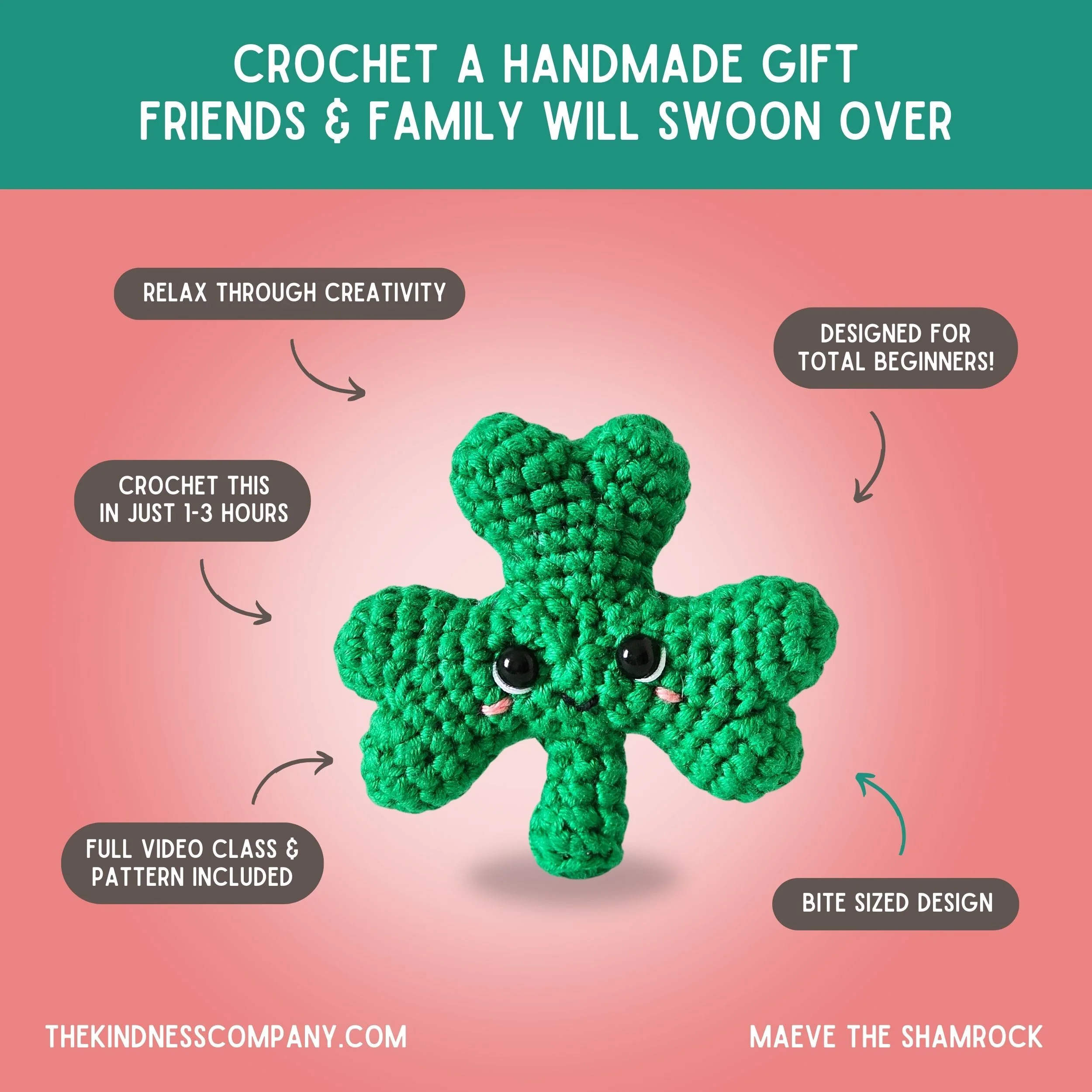 Shamrock Crochet Pattern & Matching Card: "Have A Shamrock'n Day" - Image 4