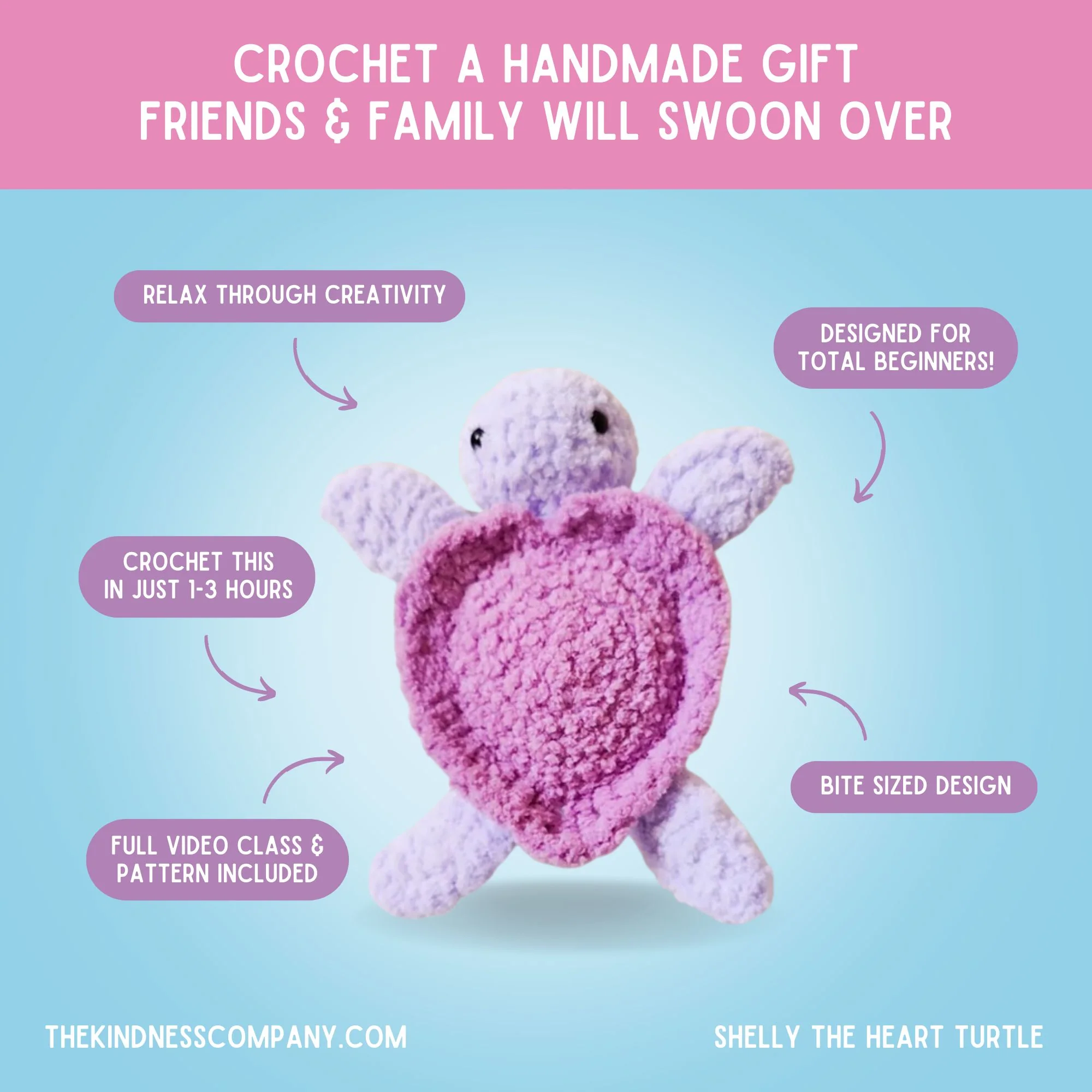 Turtle Crochet Pattern & Matching Card: "You're Awesome" - Image 4