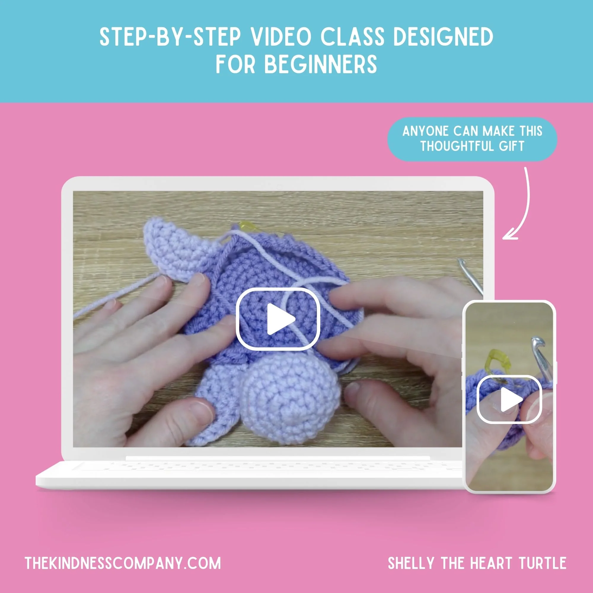 Turtle Crochet Pattern & Matching Card: "You're Awesome" - Image 8