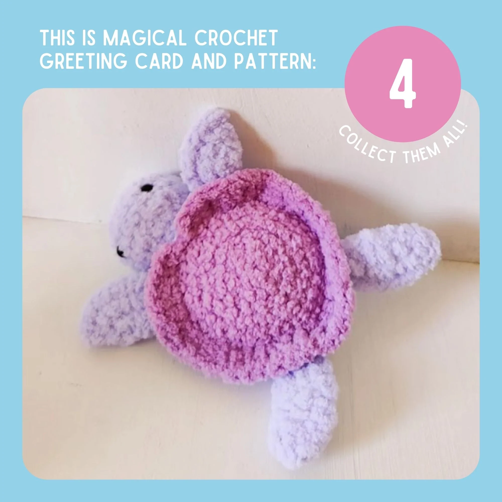 Turtle Crochet Pattern & Matching Card: "You're Awesome" - Image 9