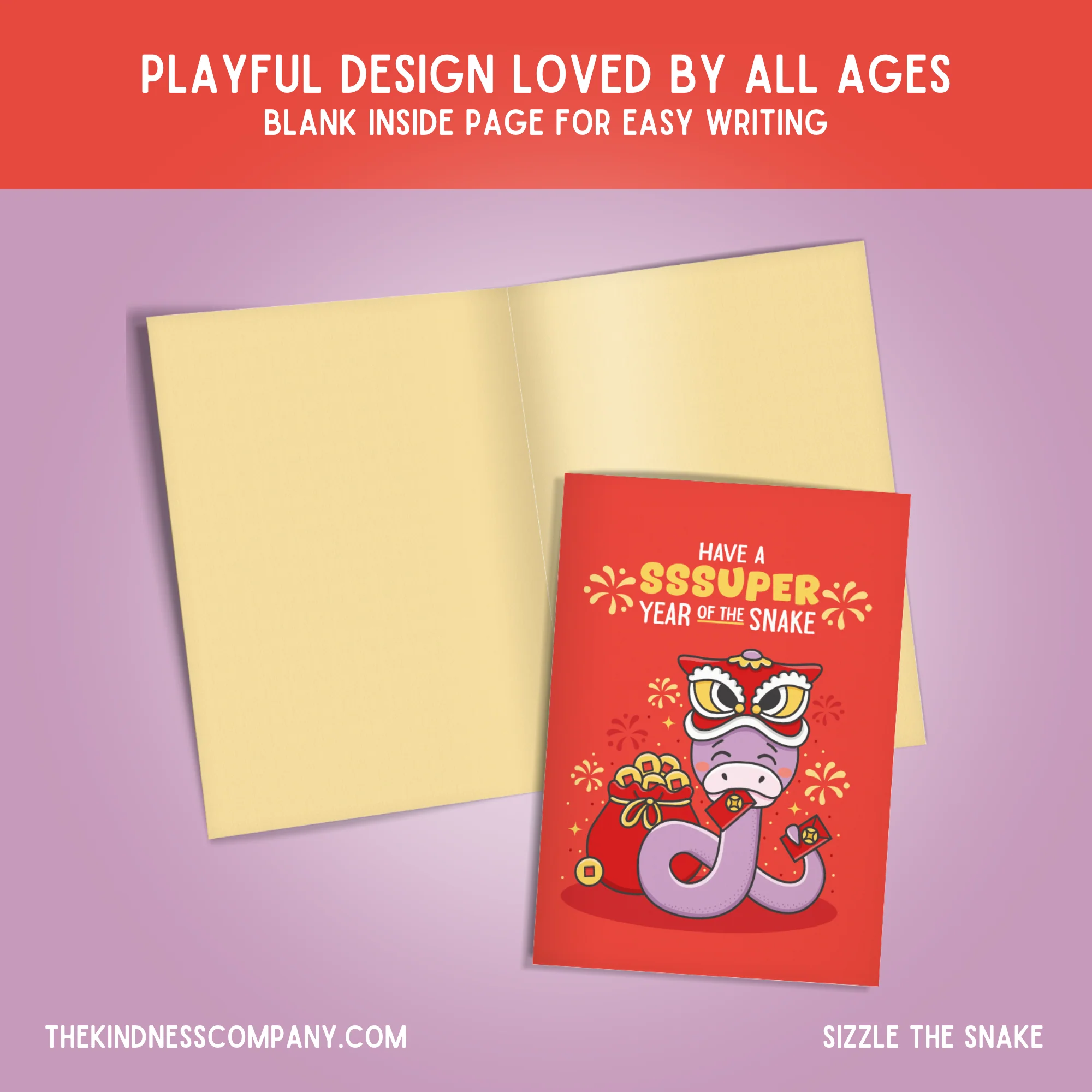 Snake Crochet Pattern & Matching Card: "Have A Sssuper Year Of The Snake" - Image 6