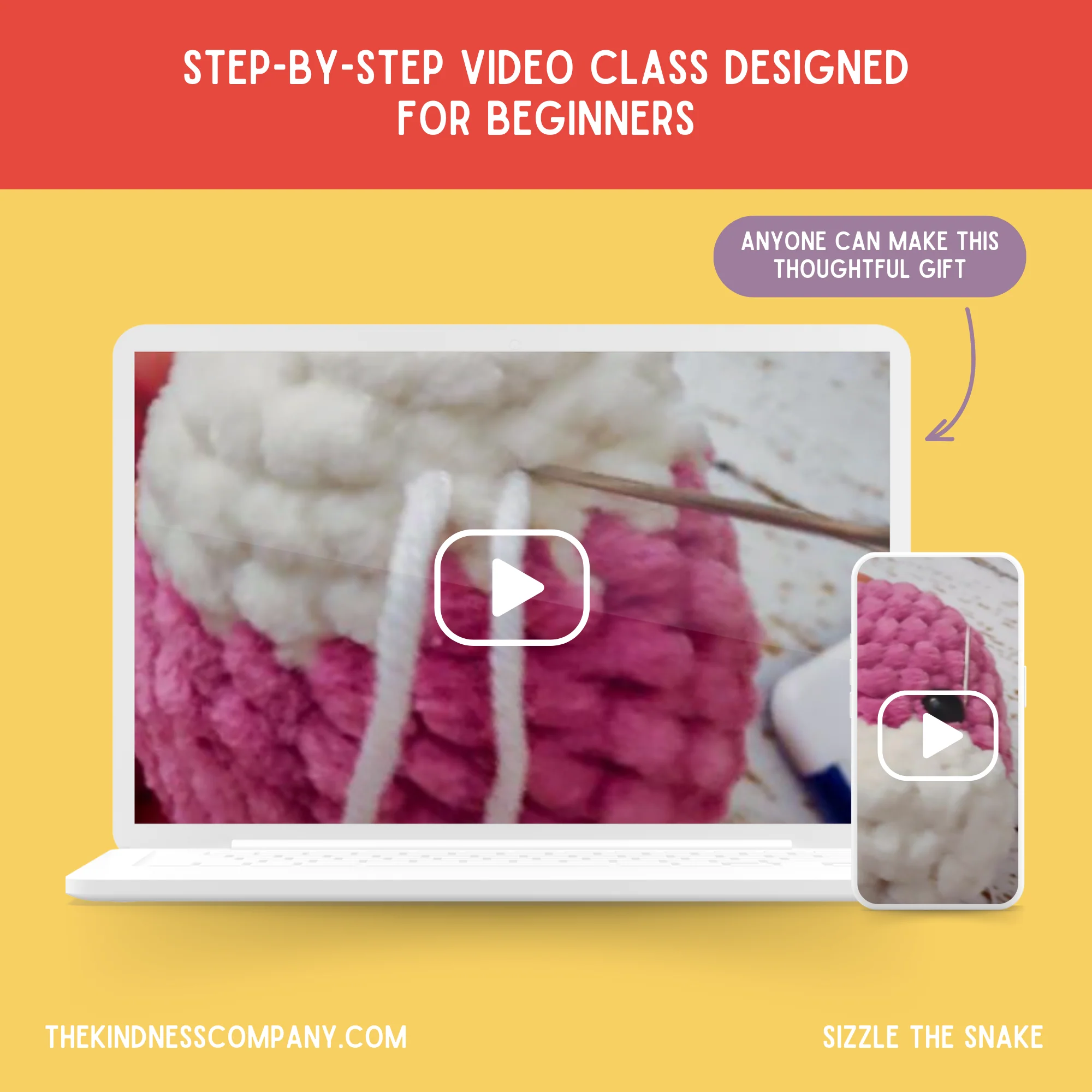 Snake Crochet Pattern & Matching Card: "Have A Sssuper Year Of The Snake" - Image 8