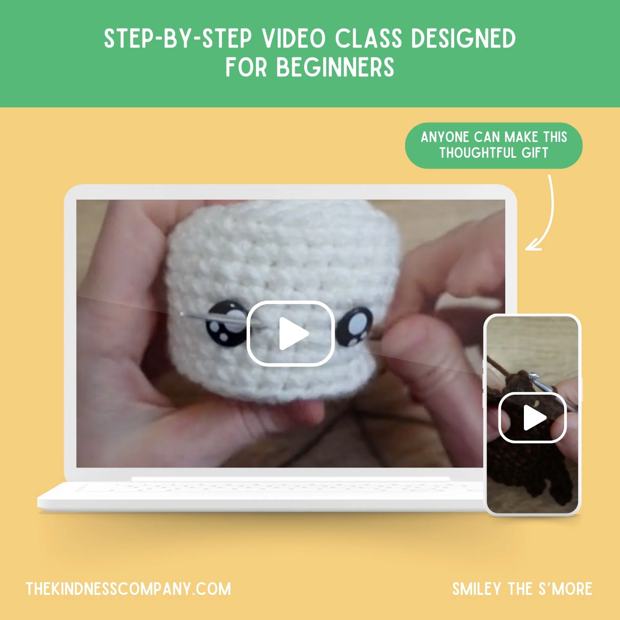 S'more Crochet Pattern & Matching Card: "I Love You" - Image 8