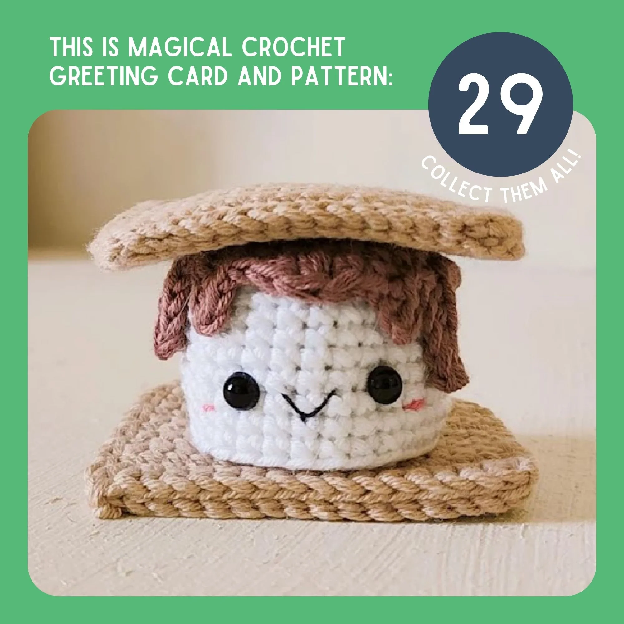 S'more Crochet Pattern & Matching Card: "I Love You" - Image 9