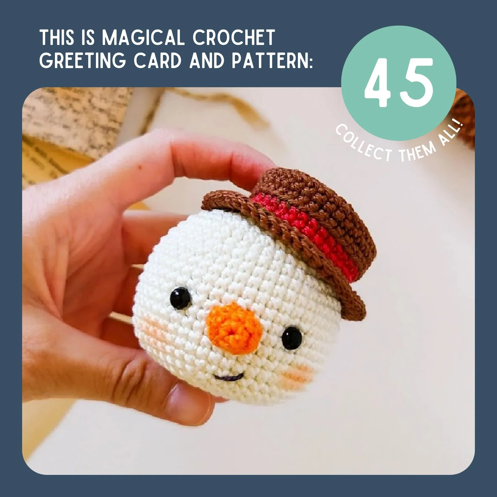 Snowman Crochet Pattern & Matching Greeting Card (Limit 1 Free Per Customer) - Image 9