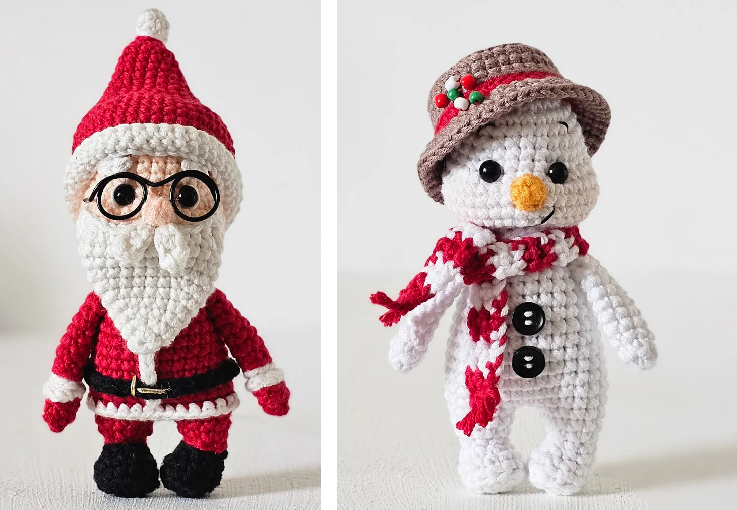 Snowman & Santa Mini Doll Crochet Pattern Bundle