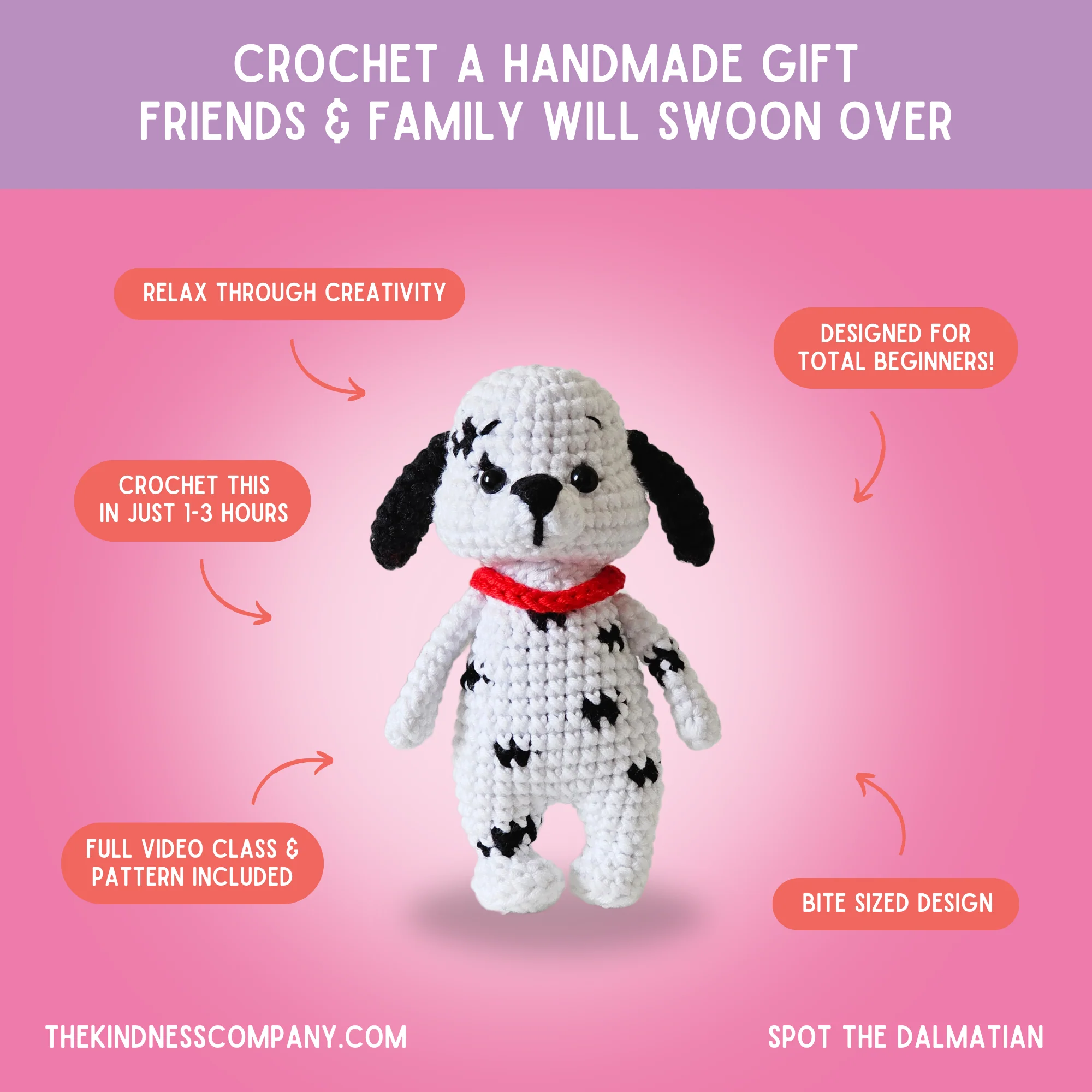 Dalmatian Crochet Pattern & Matching Card: "You've Got A Spot In My Heart" - Image 4