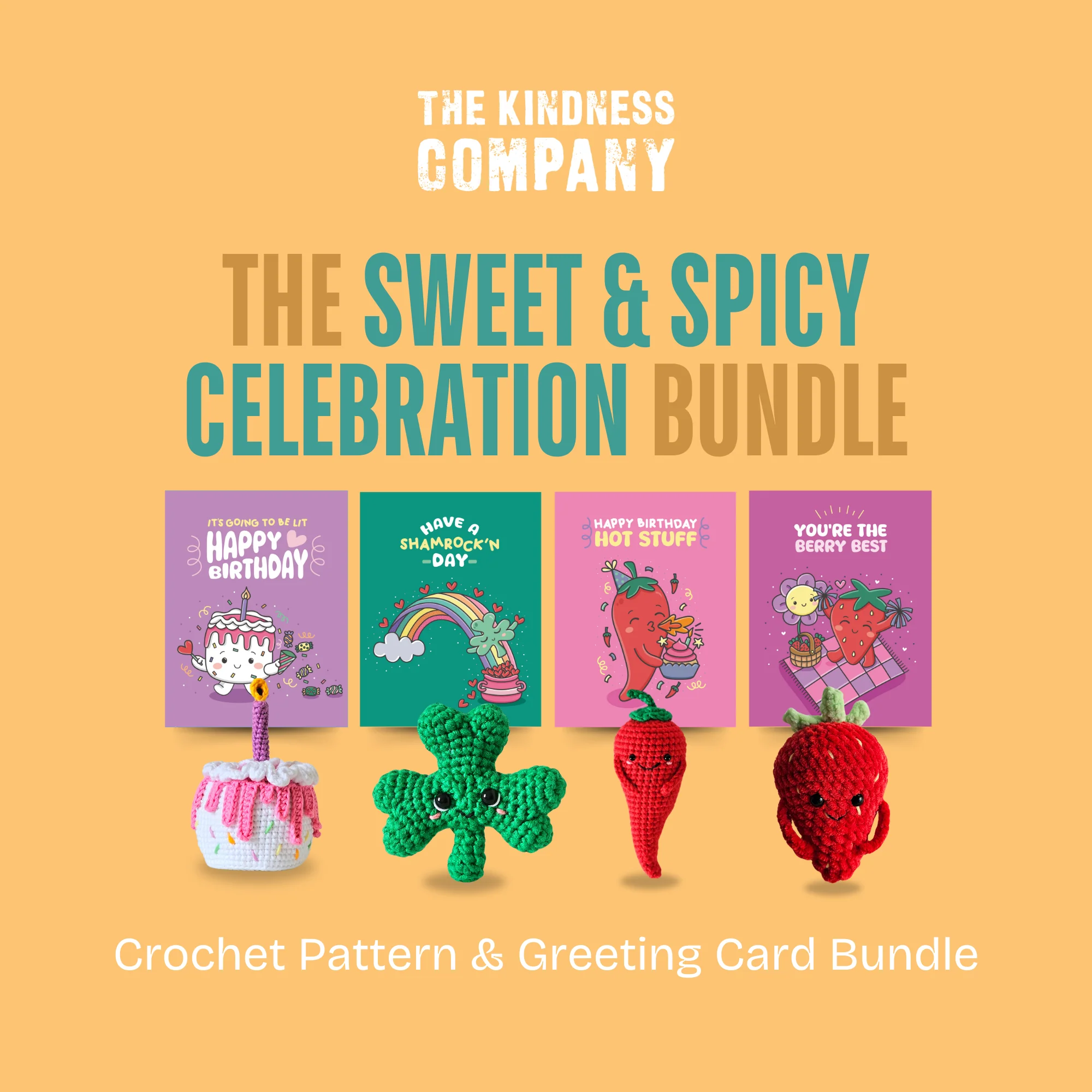 Strawberry Crochet Pattern & Matching Card: "You're The Berry Best" - Image 10