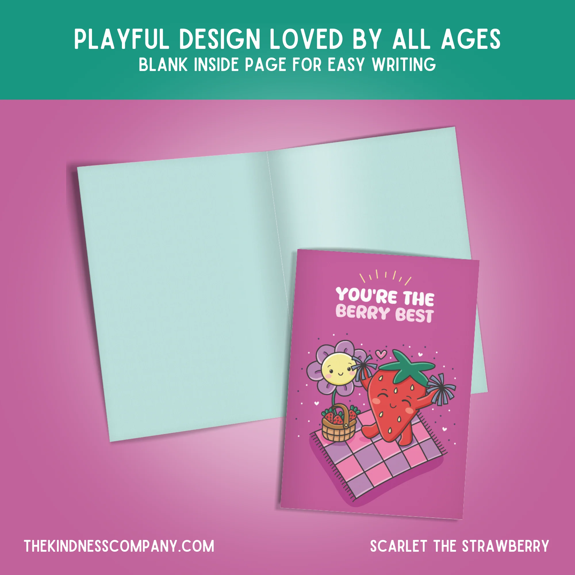 Strawberry Crochet Pattern & Matching Card: "You're The Berry Best" - Image 6