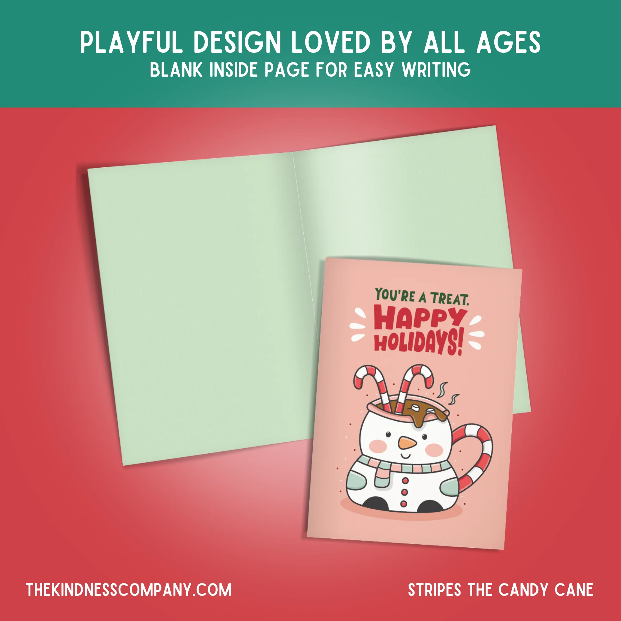 Candy Cane Crochet Pattern & Matching Card: "Happy Holidays!" - Image 6