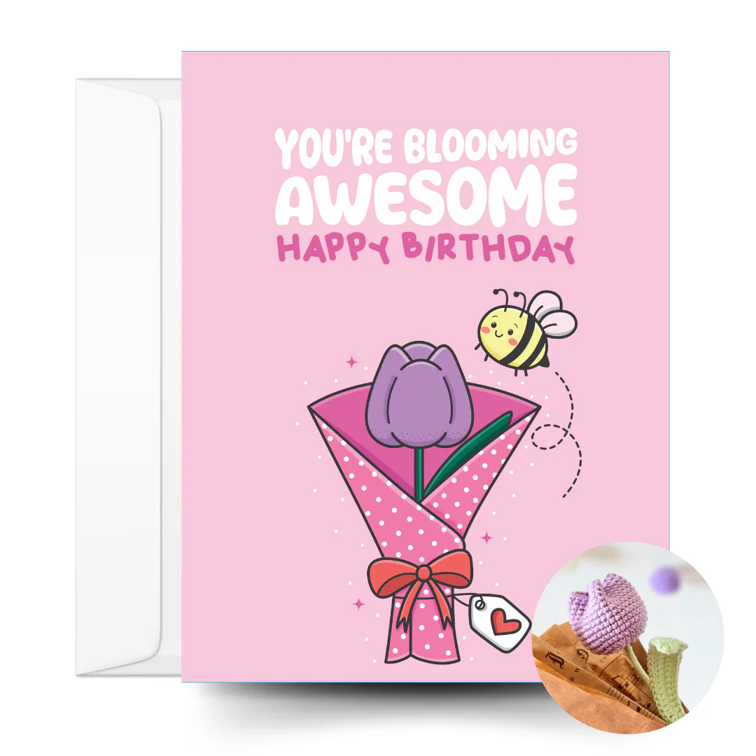 Tulip Crochet Pattern & Matching Greeting Card - Image 14