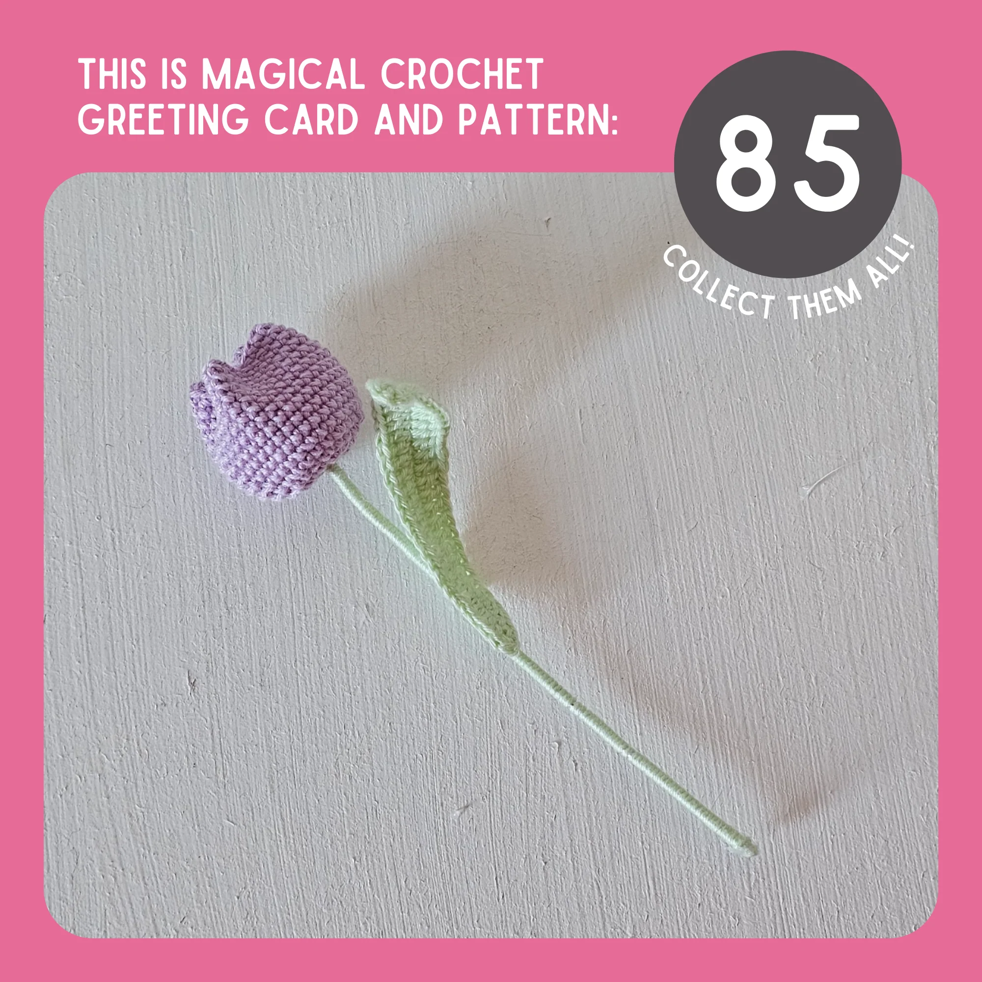 Tulip Crochet Pattern & Matching Greeting Card - Image 22