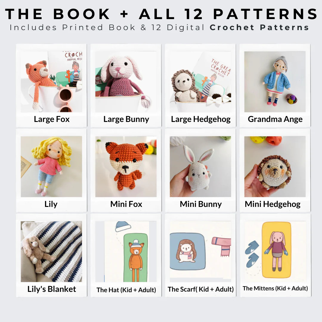 The Great Crochet Animal Rescue Illustrated Book & Bunny Crochet Pattern - Image 20