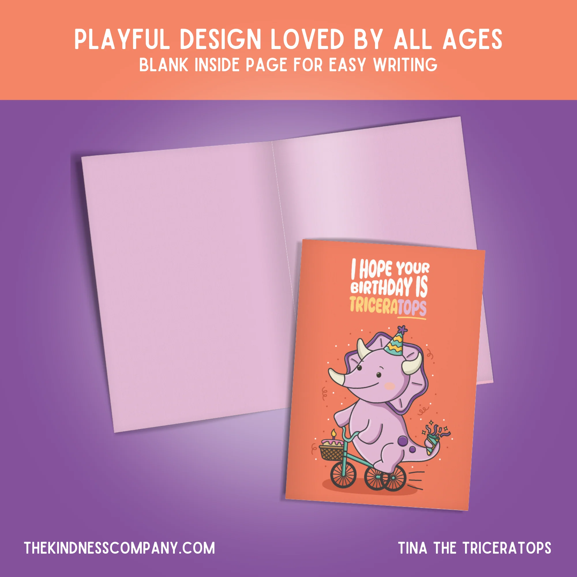 Triceratops Crochet Pattern & Matching Card: "Birthday" - Image 6