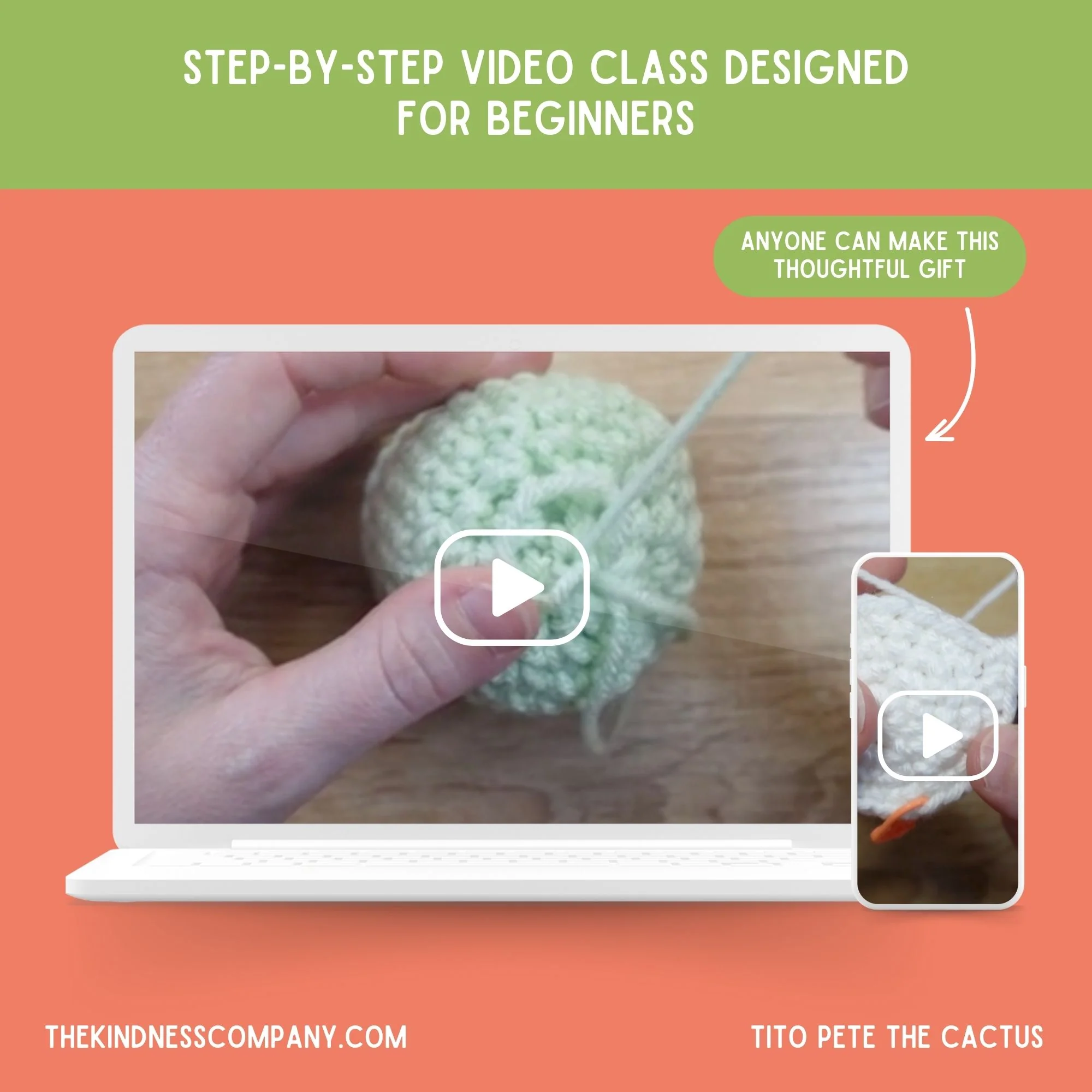 Cactus Crochet Pattern & Matching Greeting Card: "Thank You" - Image 8