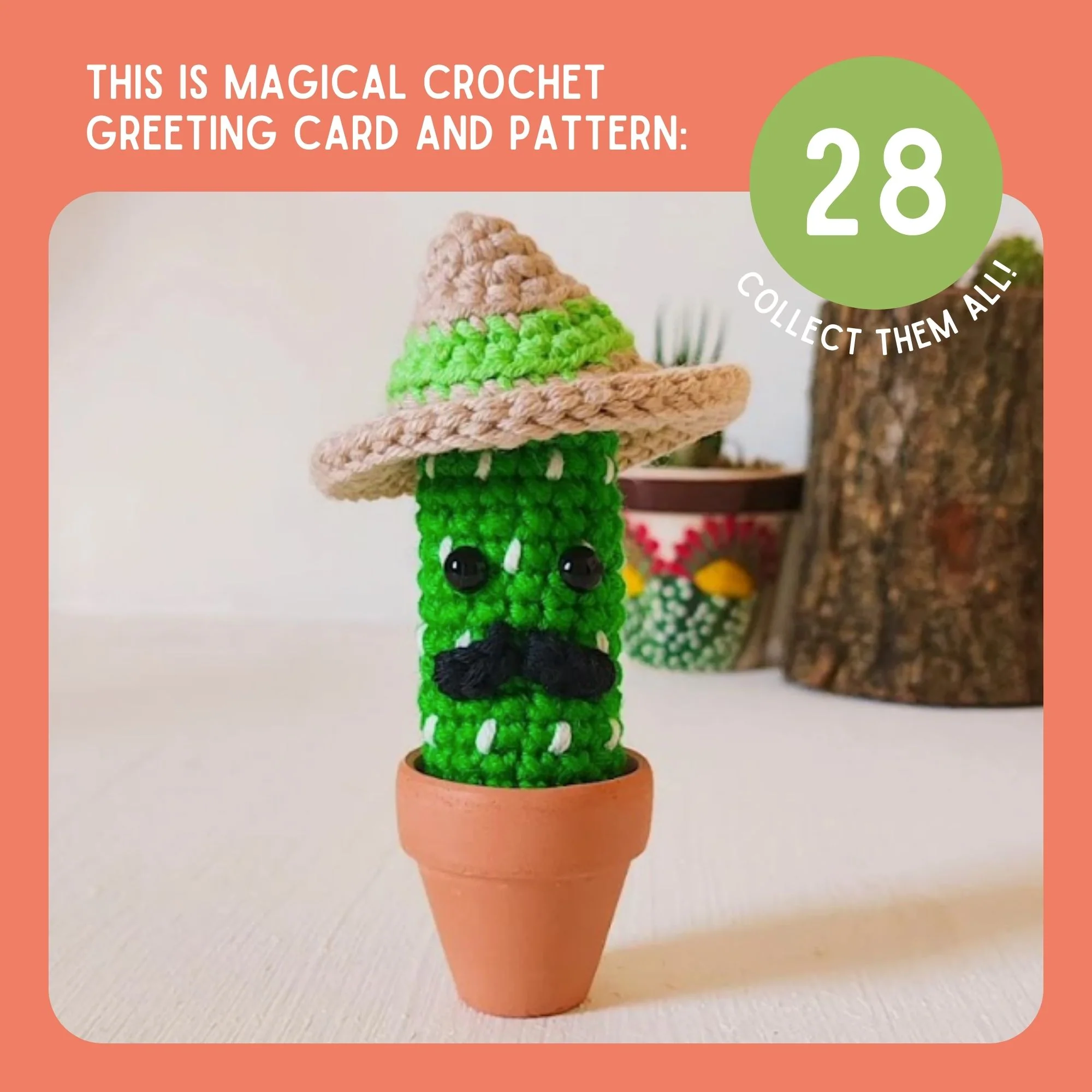 Cactus Crochet Pattern & Matching Greeting Card: "Thank You" - Image 9
