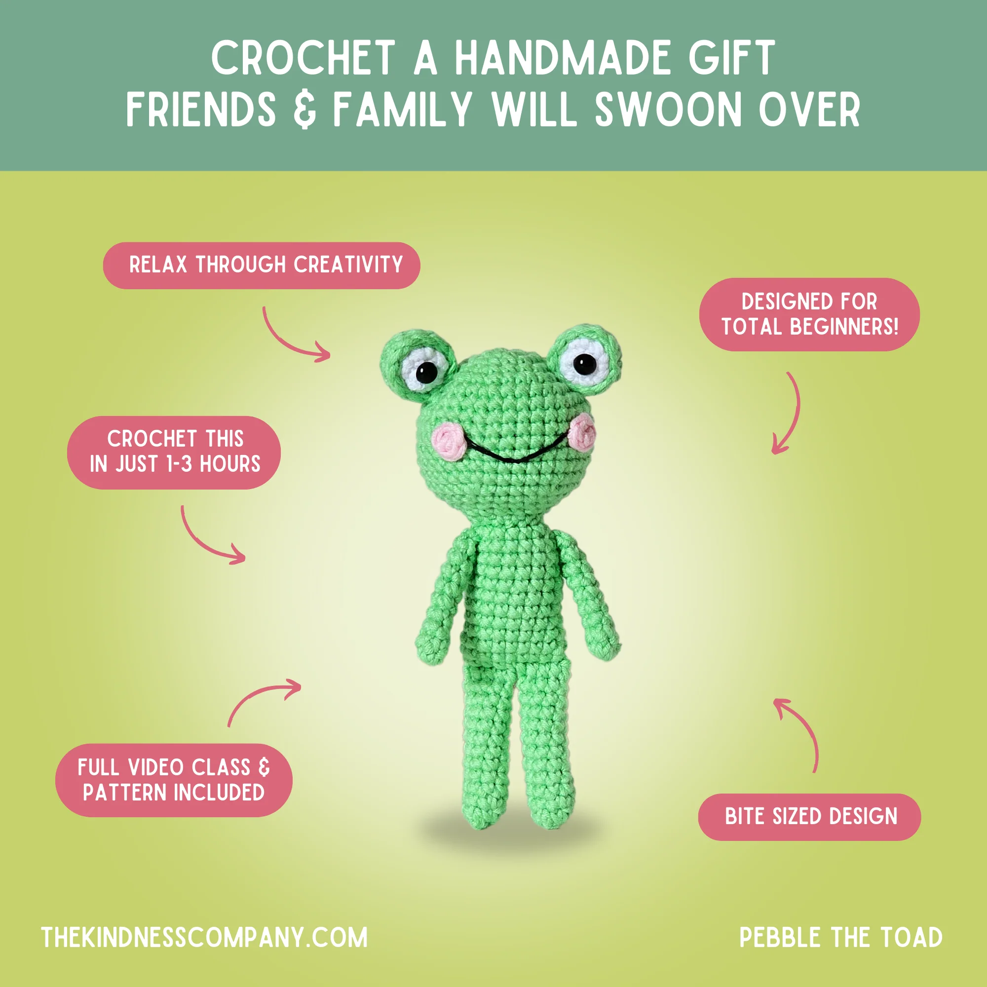 Toad Crochet Pattern & Matching Card: "Have a Toad-ly Terrific Birthday" - Image 4