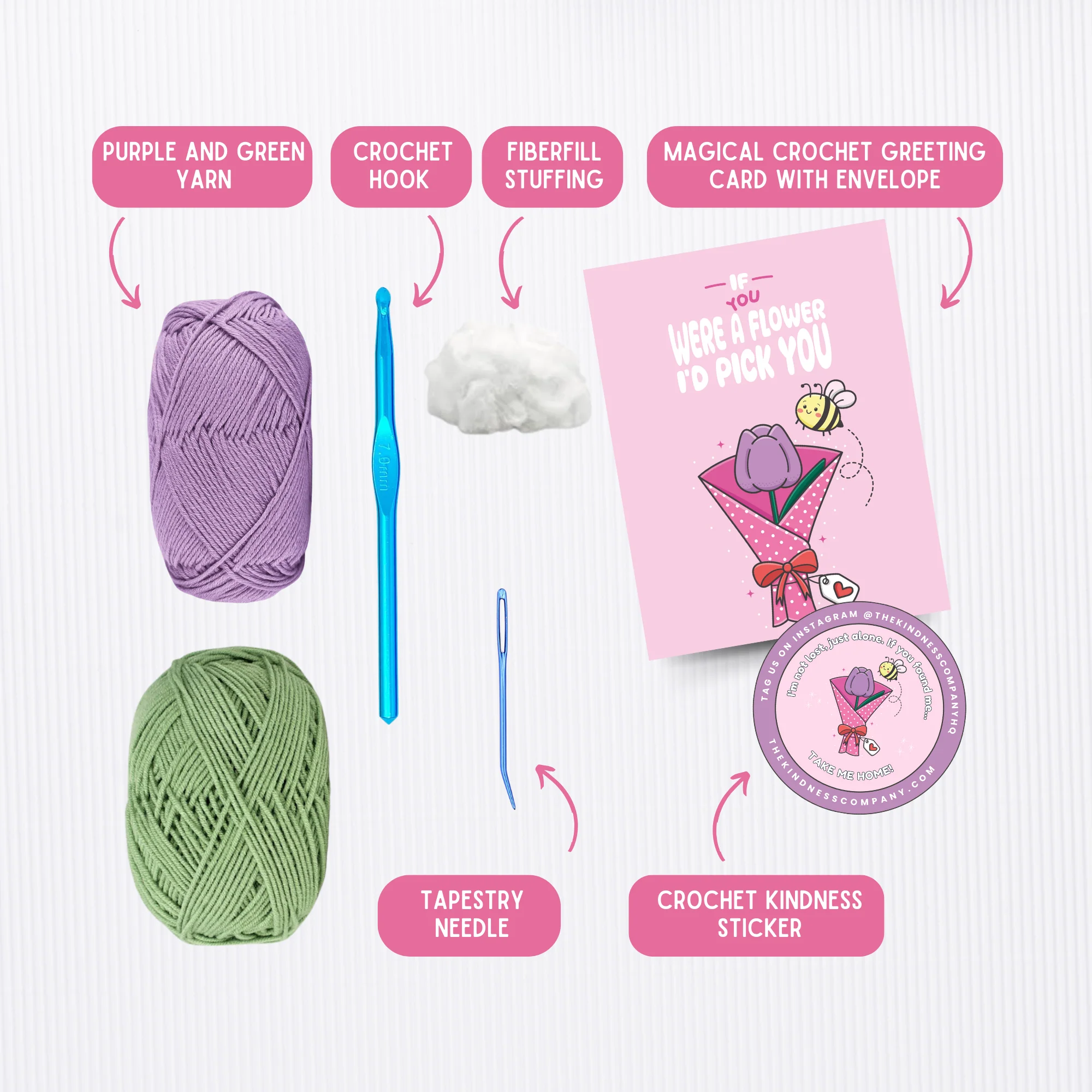 The Forever Flower Crochet Kit & Greeting Card - Image 7