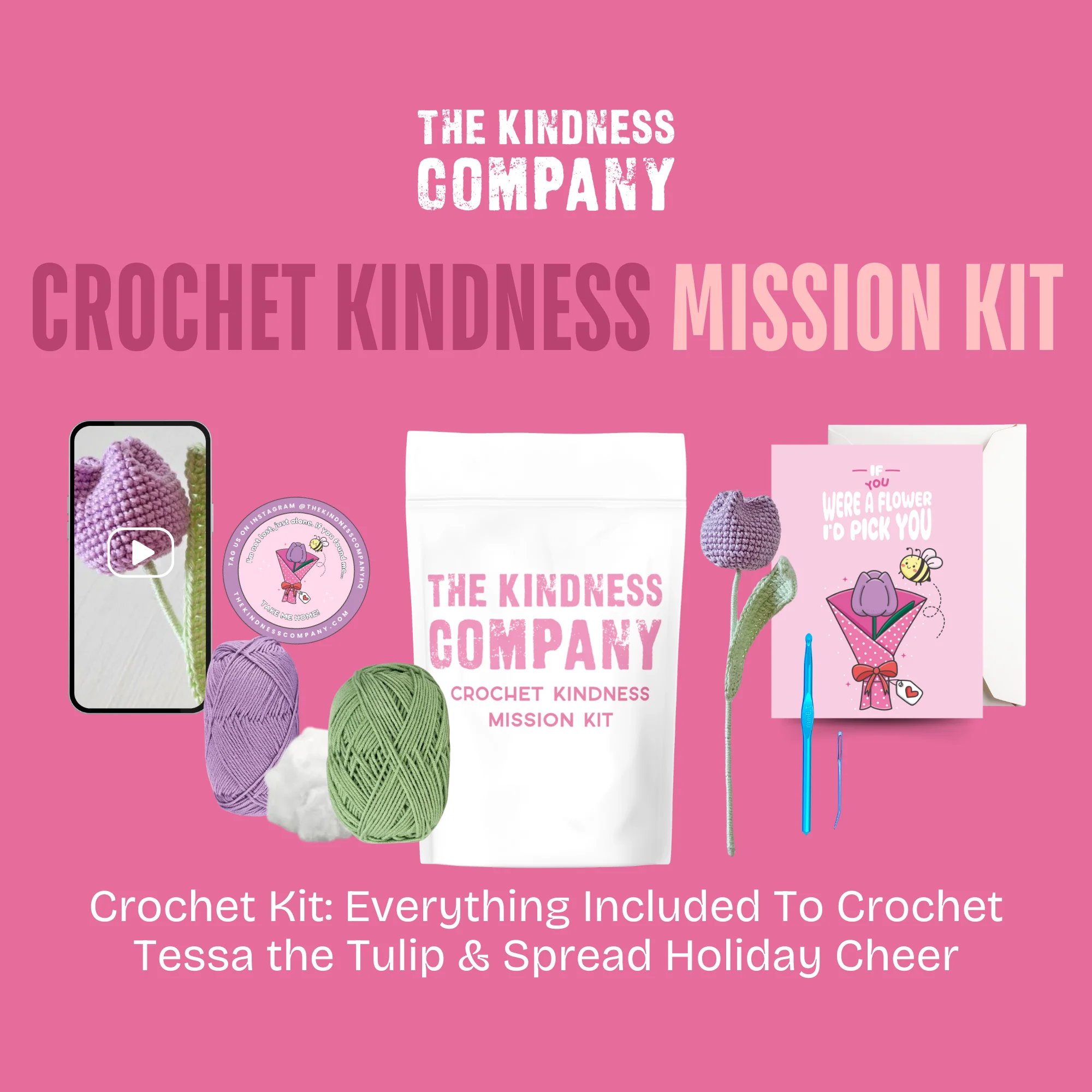 The Forever Flower Crochet Kit & Greeting Card - Image 8