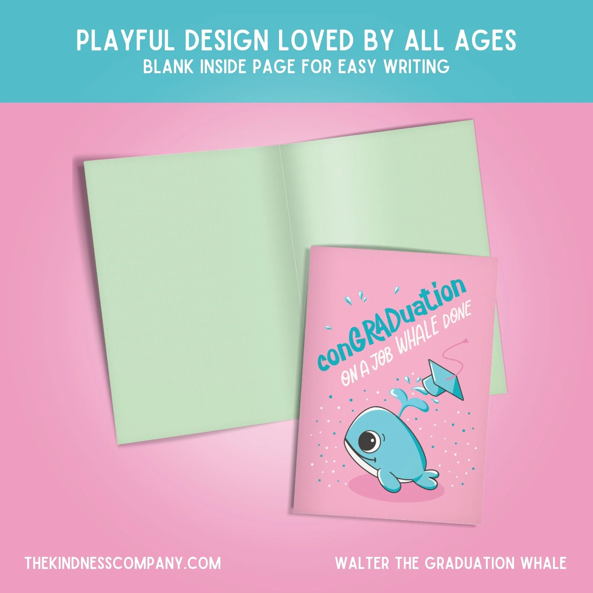 Whale Crochet Pattern & Matching Card: "Graduation" - Image 6