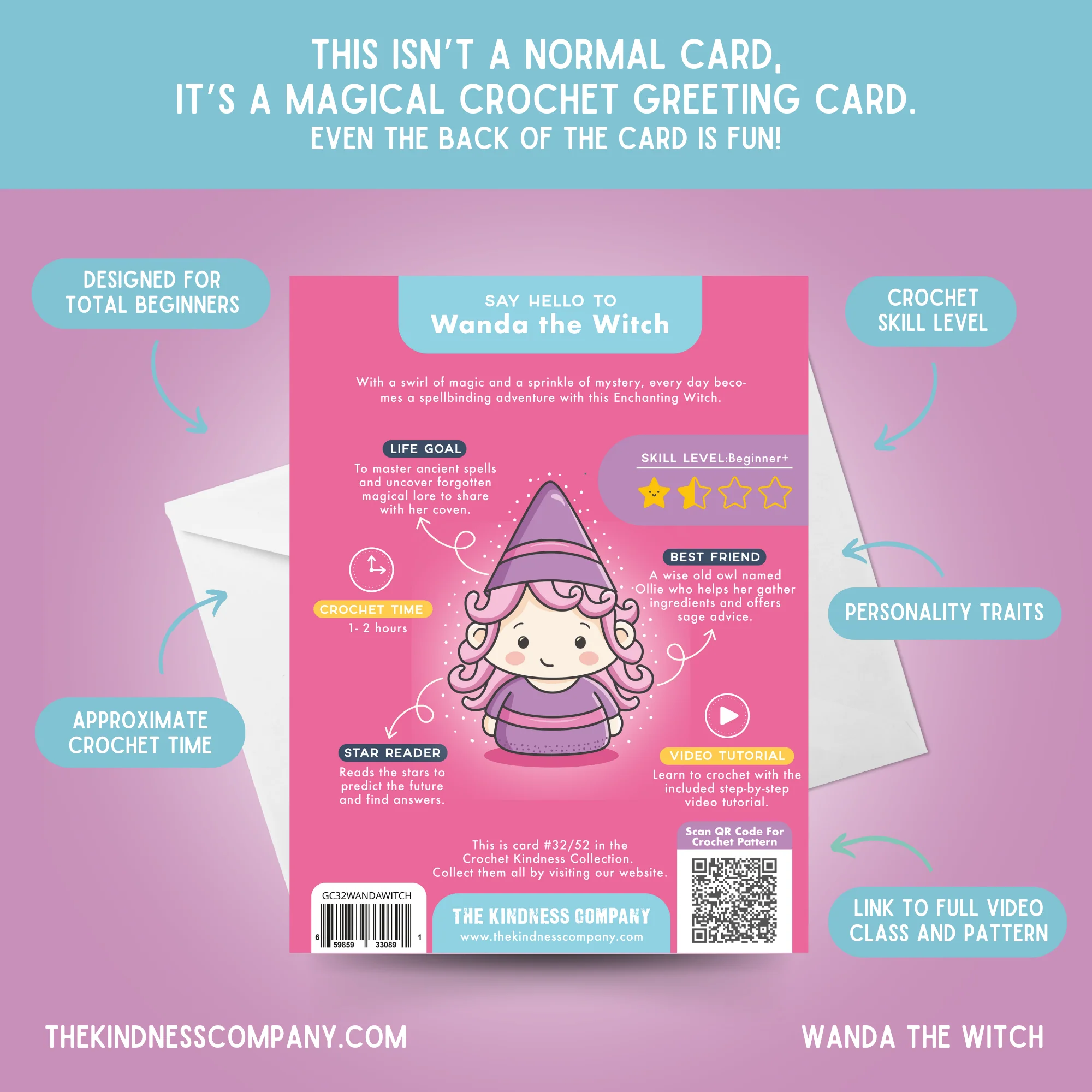 Witch Crochet Pattern & Matching Card: "You're Magic" - Image 7
