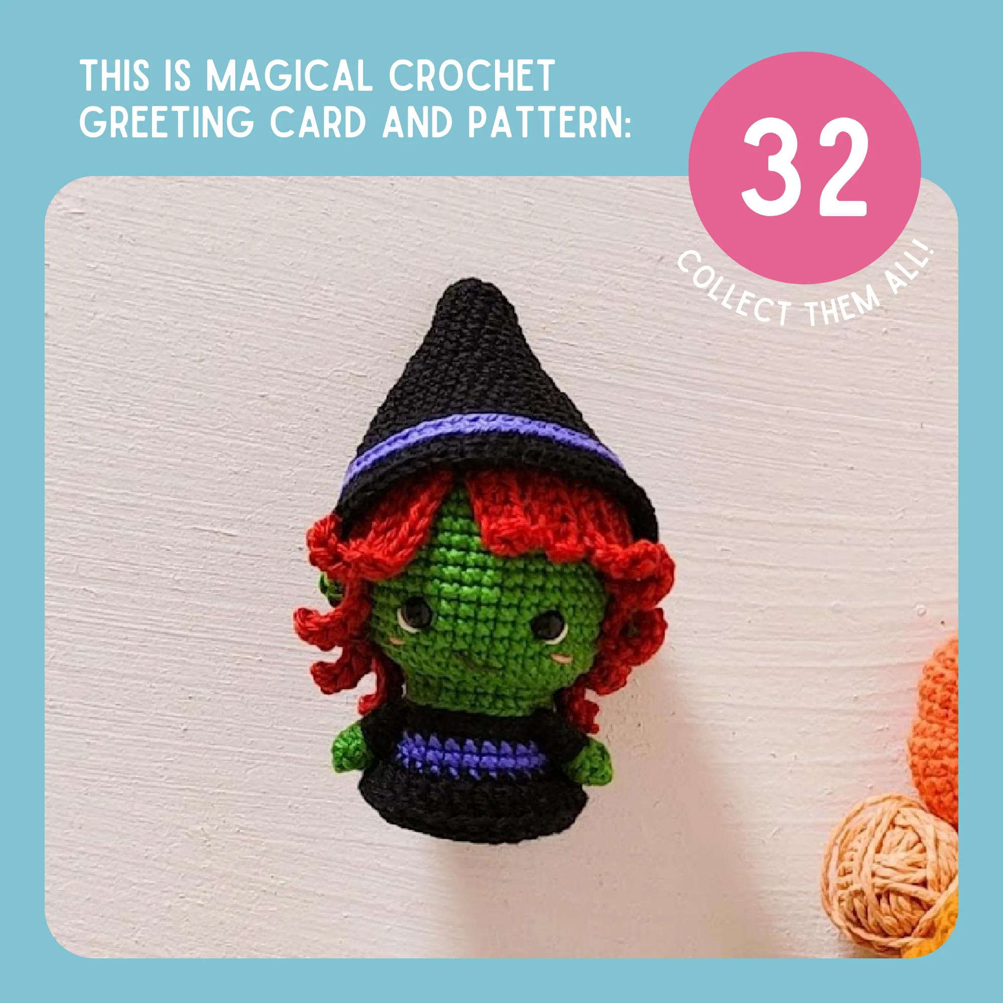 Witch Crochet Pattern & Matching Card: "You're Magic" - Image 9