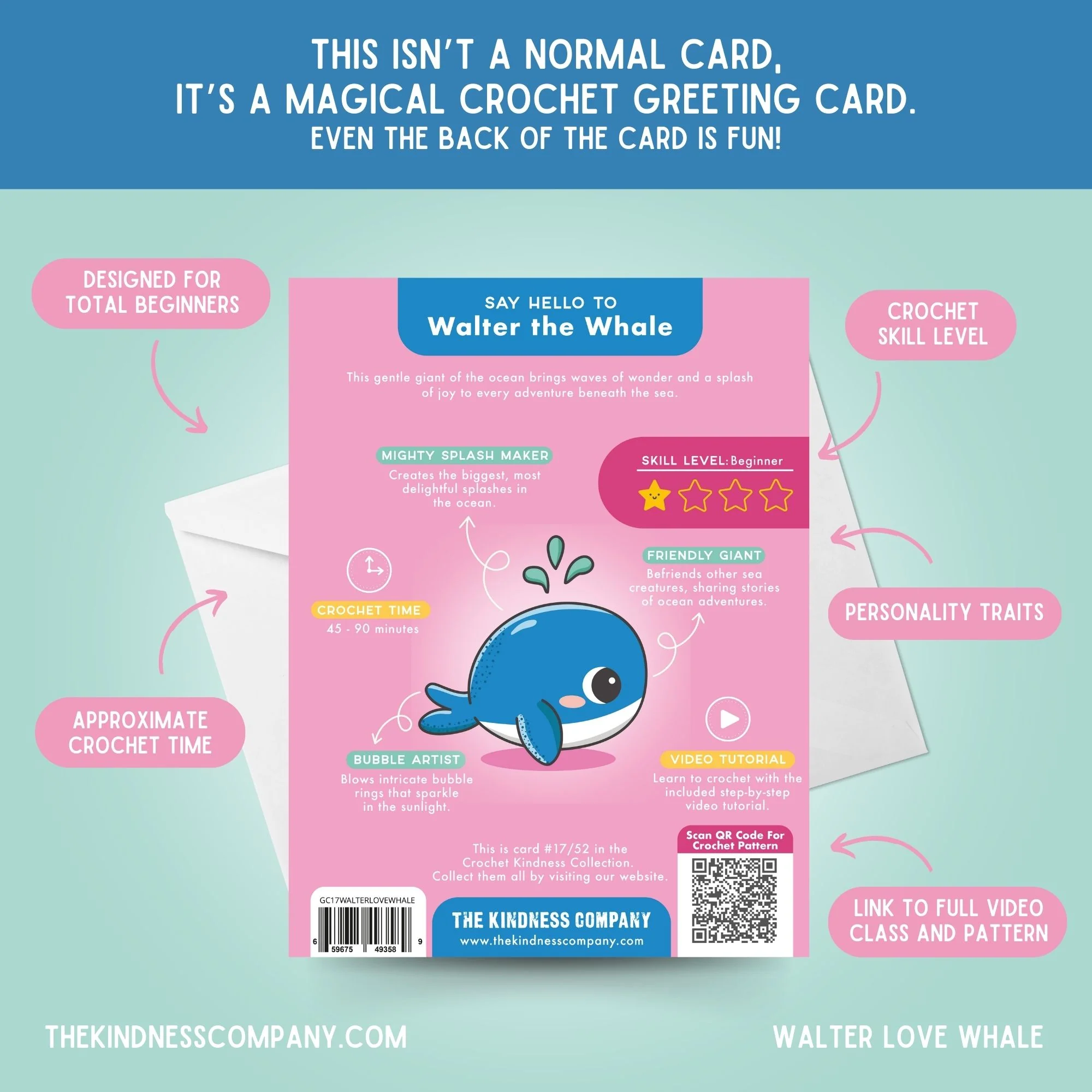 Whale Crochet Pattern & Matching Card: "Always Love You" - Image 7