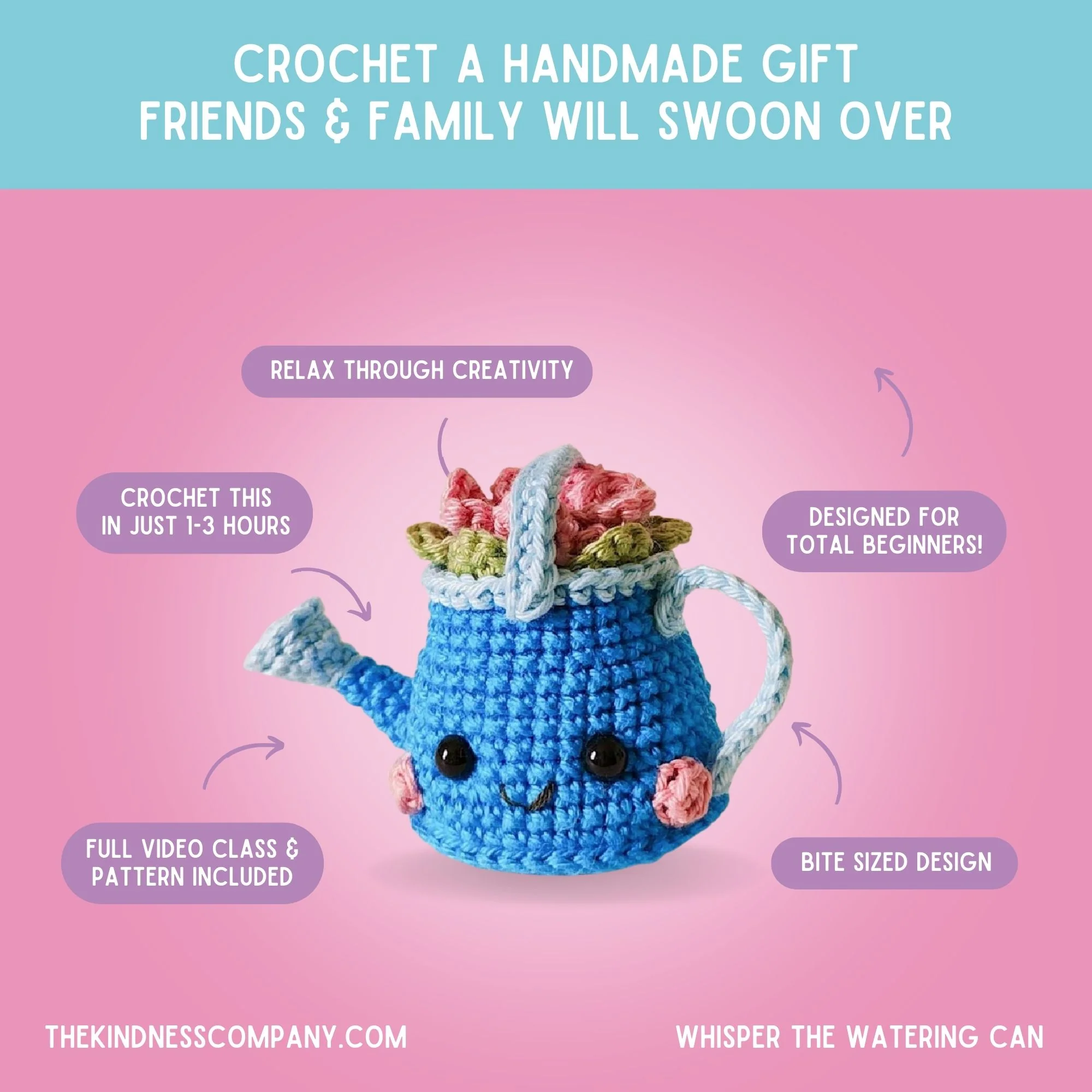 Watering Can Crochet Pattern & Matching Card: "Magic Your Way" - Image 4