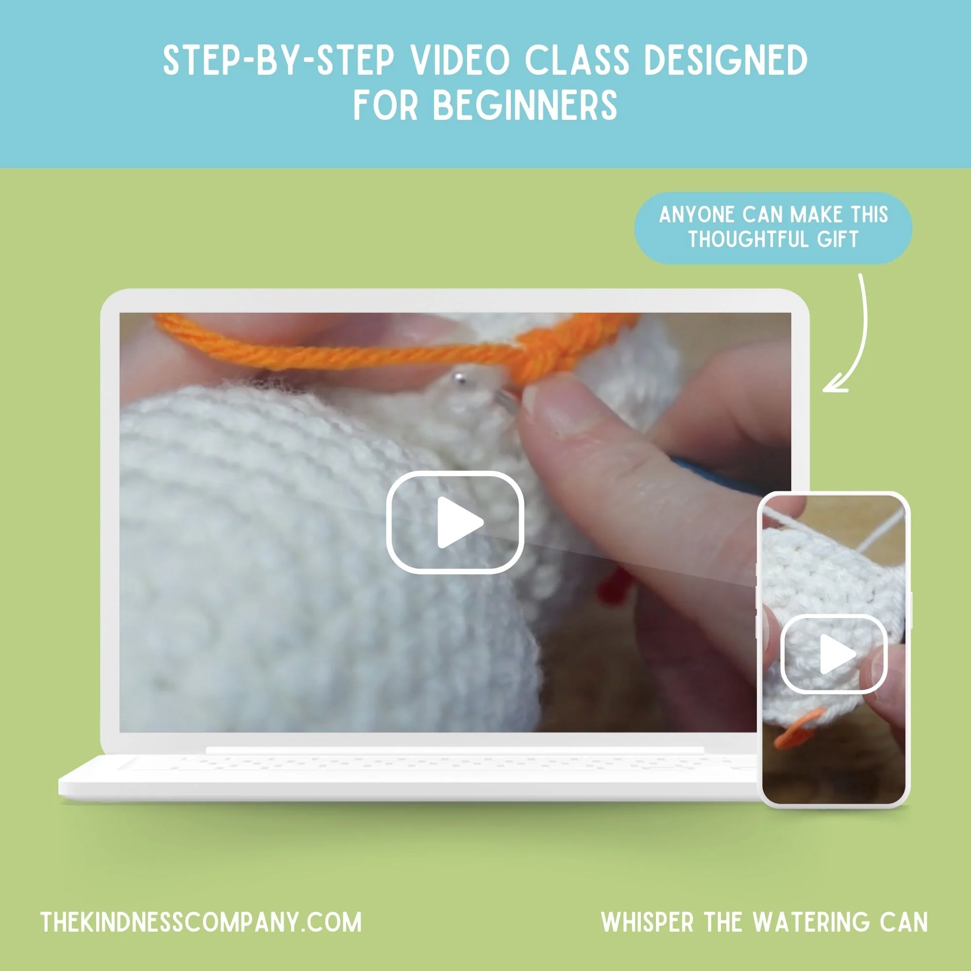Watering Can Crochet Pattern & Matching Card: "Magic Your Way" - Image 8