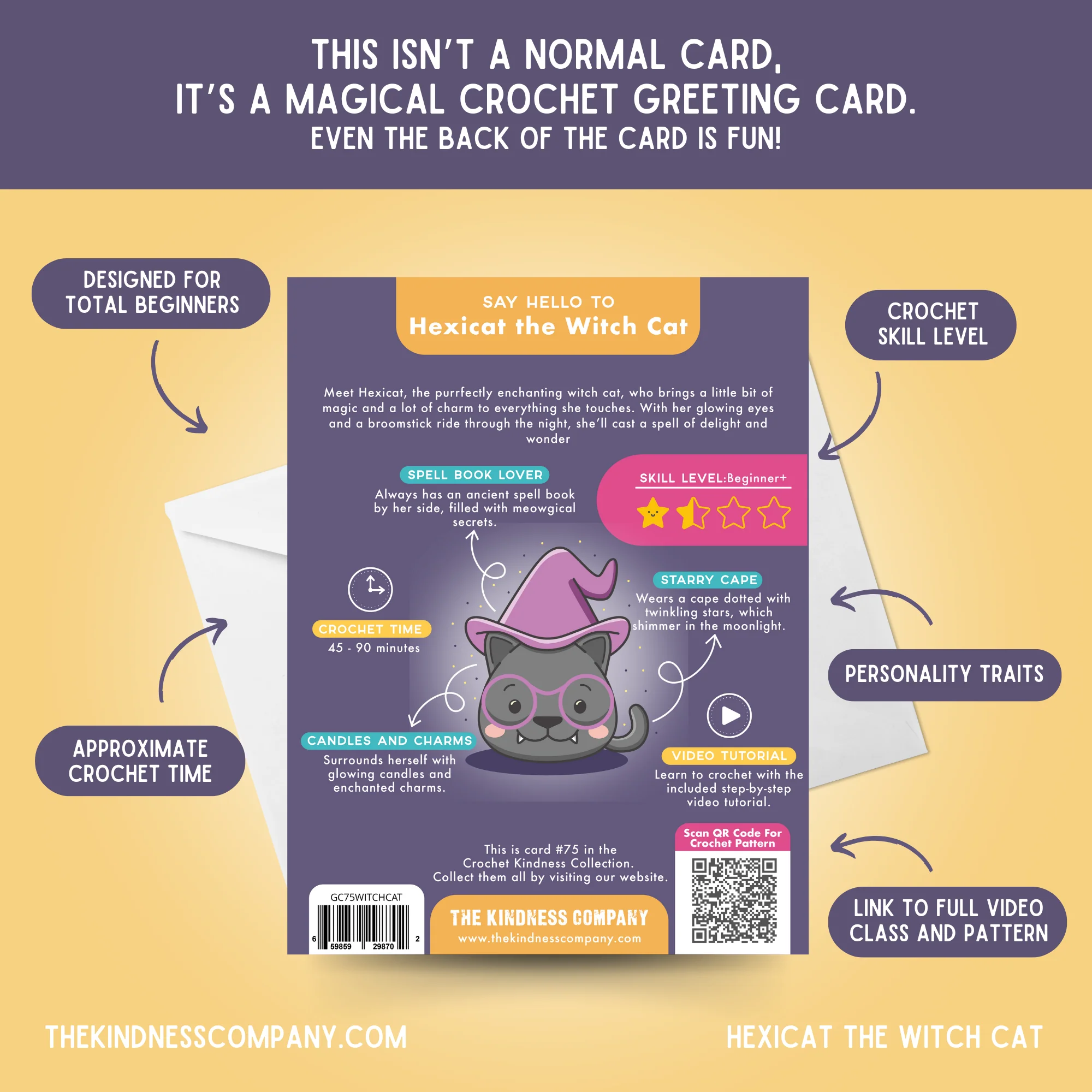 Witch Cat Crochet Pattern & Matching Card: "Halloween" - Image 7