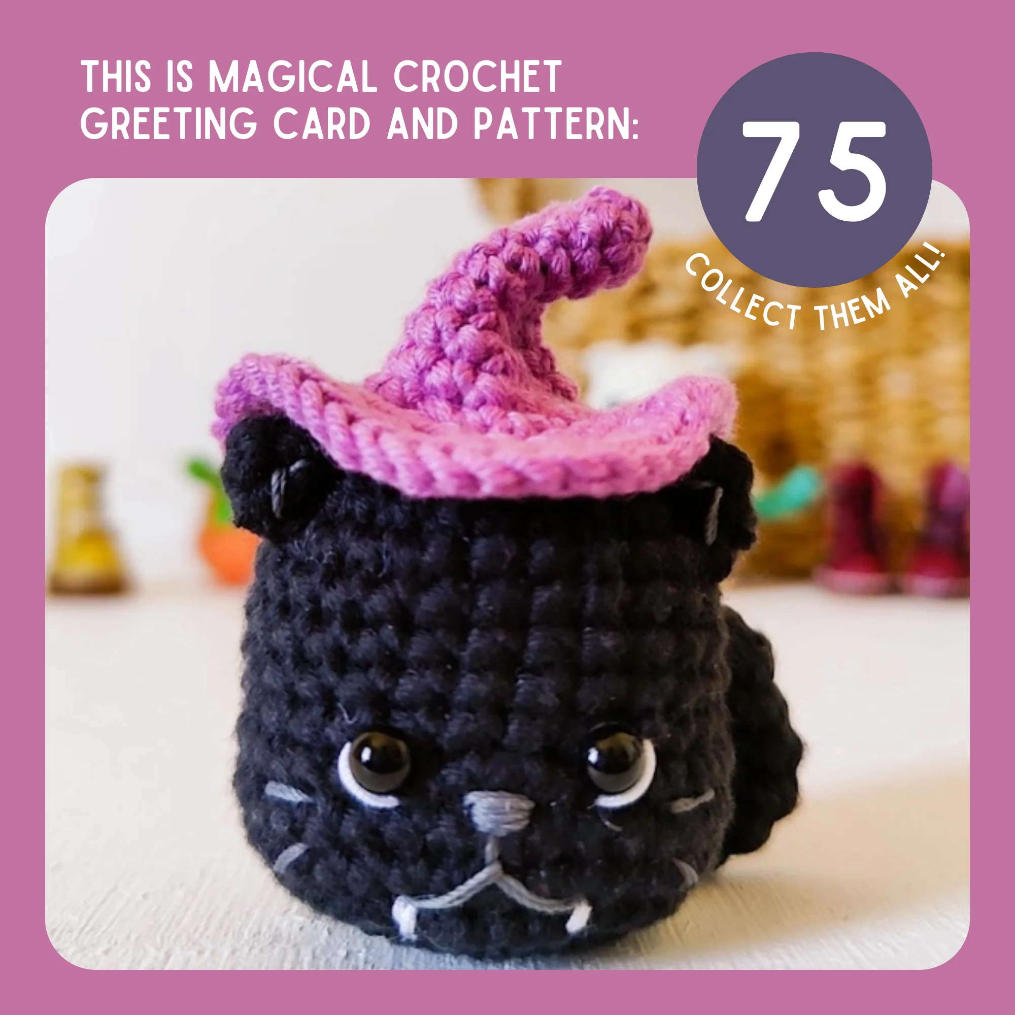 Witch Cat Crochet Pattern & Matching Card: "Halloween" - Image 9