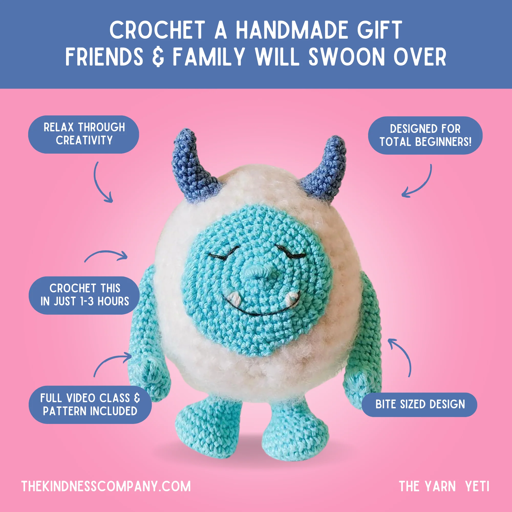 Yarn Yeti Crochet Pattern & Matching Card: "Big Thanks" - Image 4