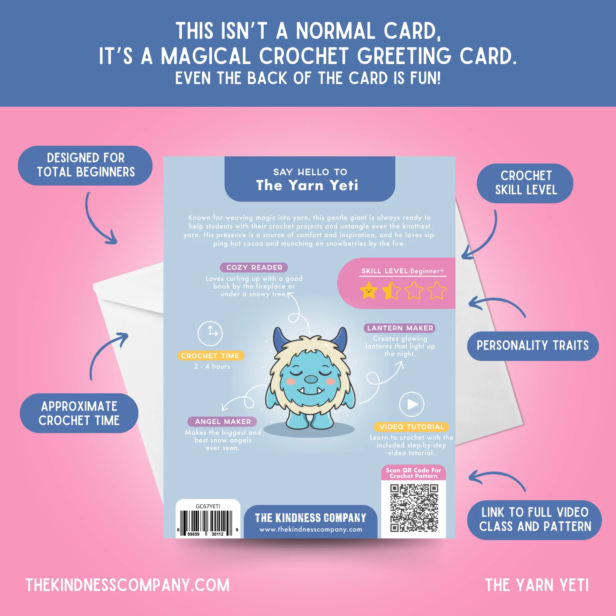 Yarn Yeti Crochet Pattern & Matching Card: "Big Thanks" - Image 7